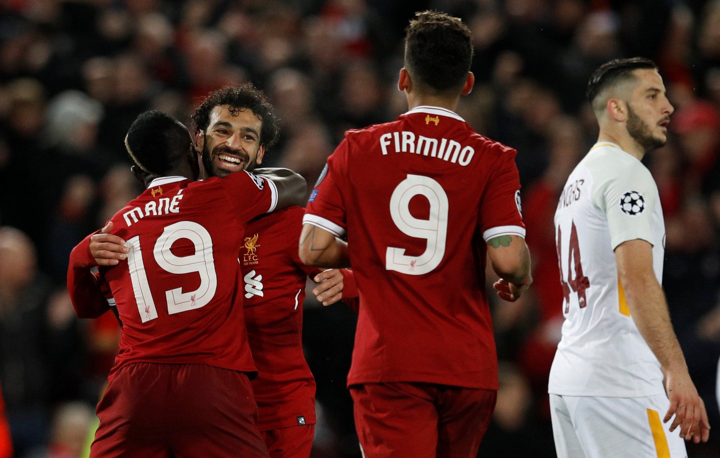 Sadio Mane, Mohamed Salah and Roberto Firmino