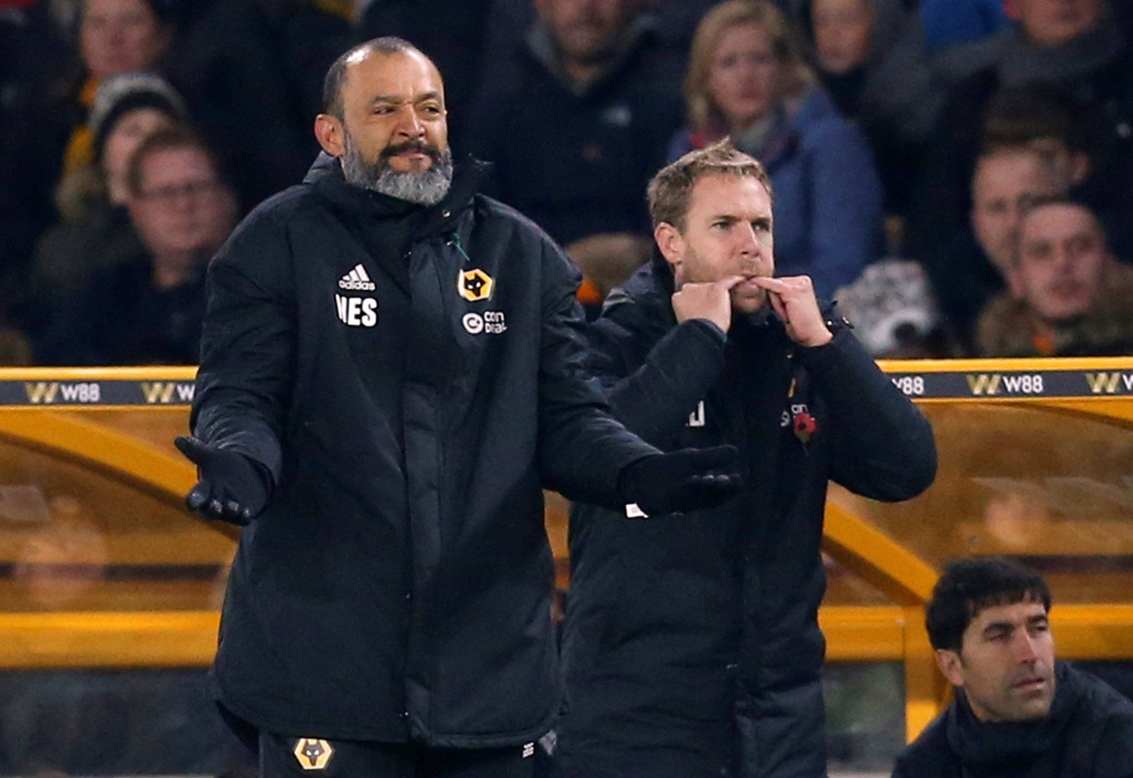 Wolverhampton Wanderers manager Nuno Espirito Santo's comical gesture during the Tottenham defeat