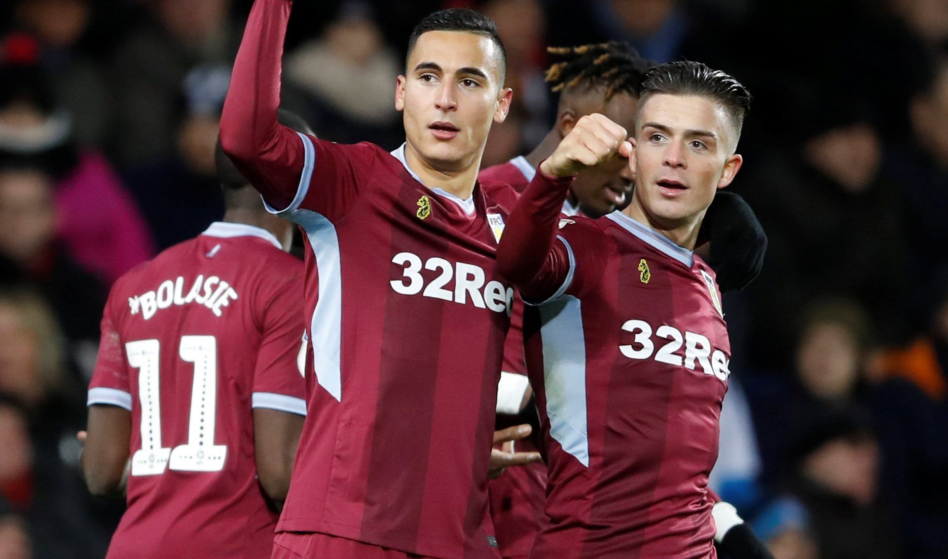 Soccer Football - Championship - West Bromwich Albion v Aston Villa - The Hawthorns, West Bromwich, Britain - December 7, 2018   Aston Villa's Anwar El-Ghazi celebrates scoring their second goal with team mates    Action Images/Carl Recine    EDITORIAL USE ONLY. No use with unauthorized audio, video, data, fixture lists, club/league logos or 
