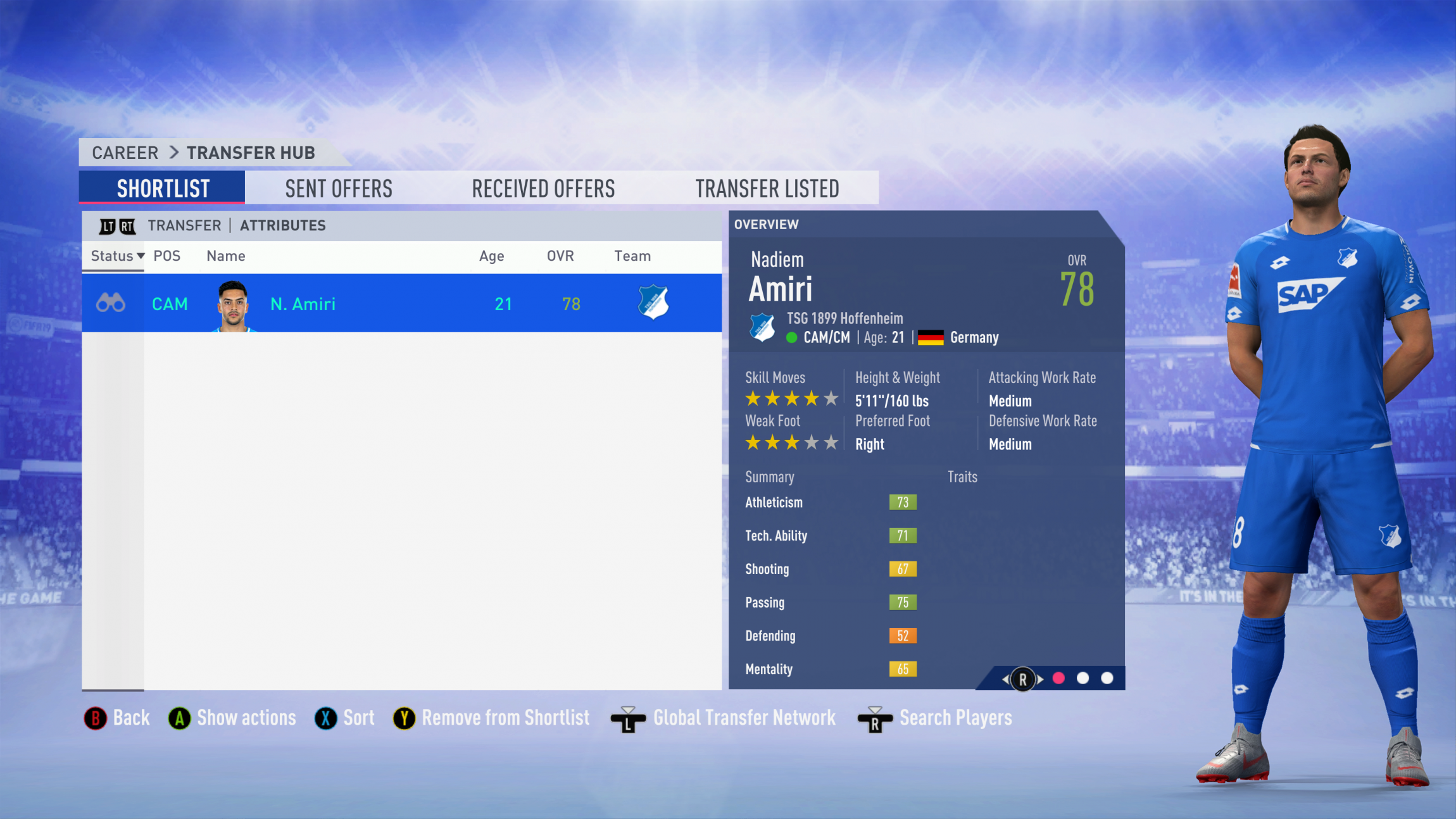 FIFA 19 Career Mode - Brighton Amiri