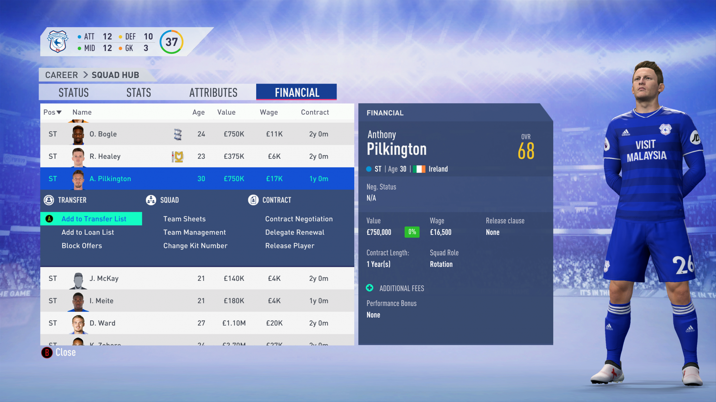 FIFA 19 Career Mode - Cardiff Pilkington