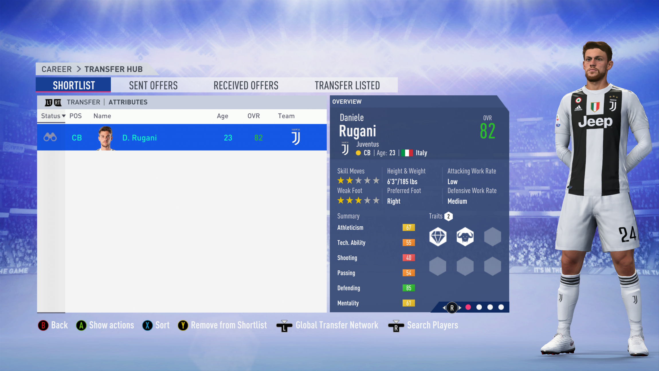 FIFA 19 Career Mode - Tottenham Rugani