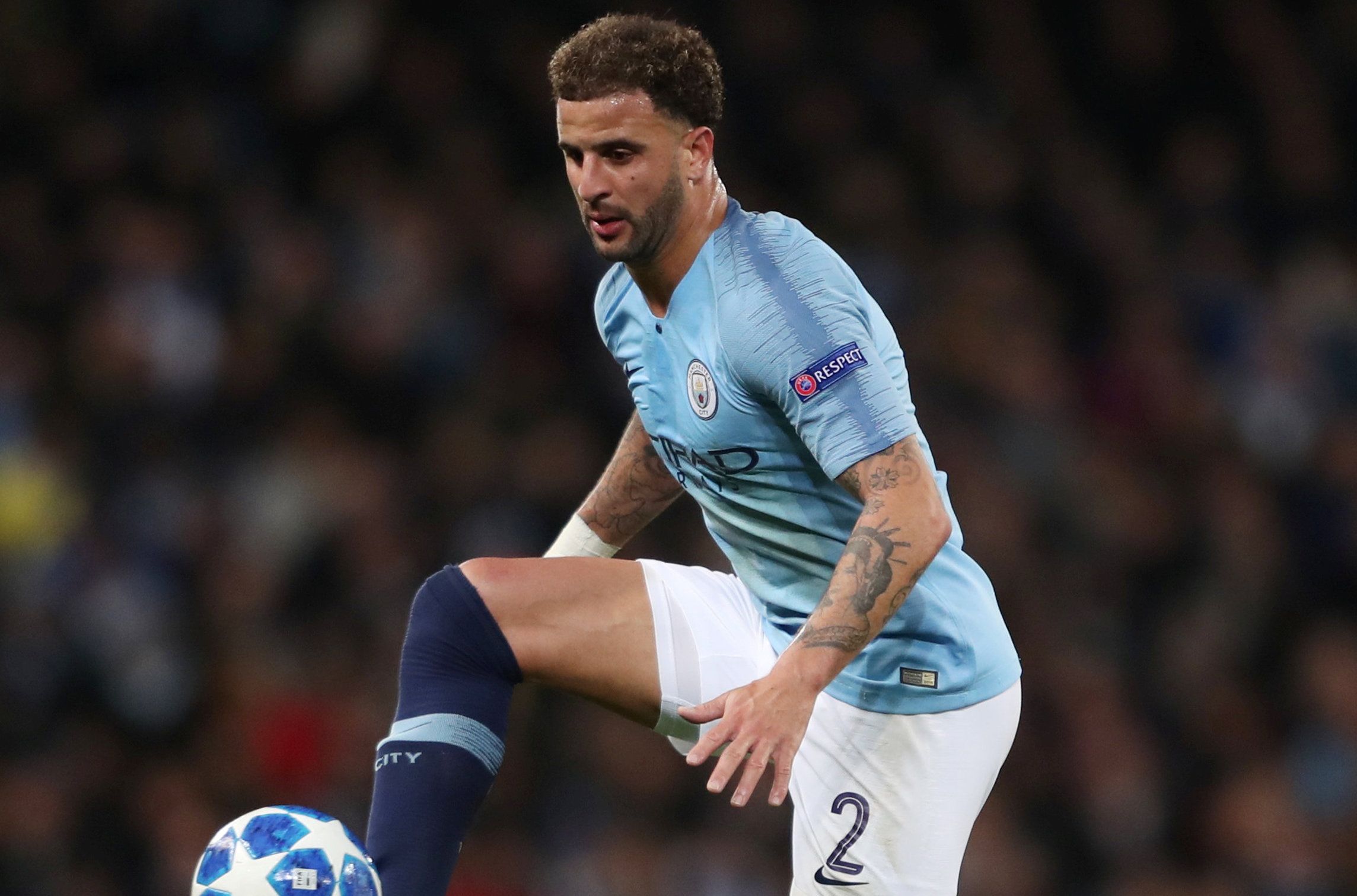 Soccer Football - Champions League - Group Stage - Group F - Manchester City v Shakhtar Donetsk - Etihad Stadium, Manchester, Britain - November 7, 2018  Manchester City's Kyle Walker in action   Action Images via Reuters/Lee Smith