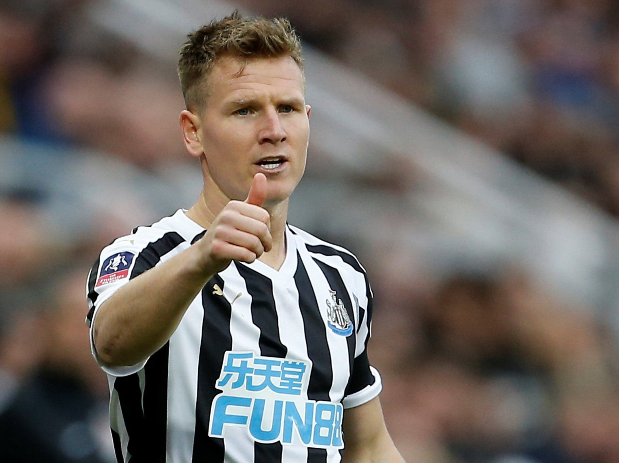 Matt Ritchie with a thumbs up