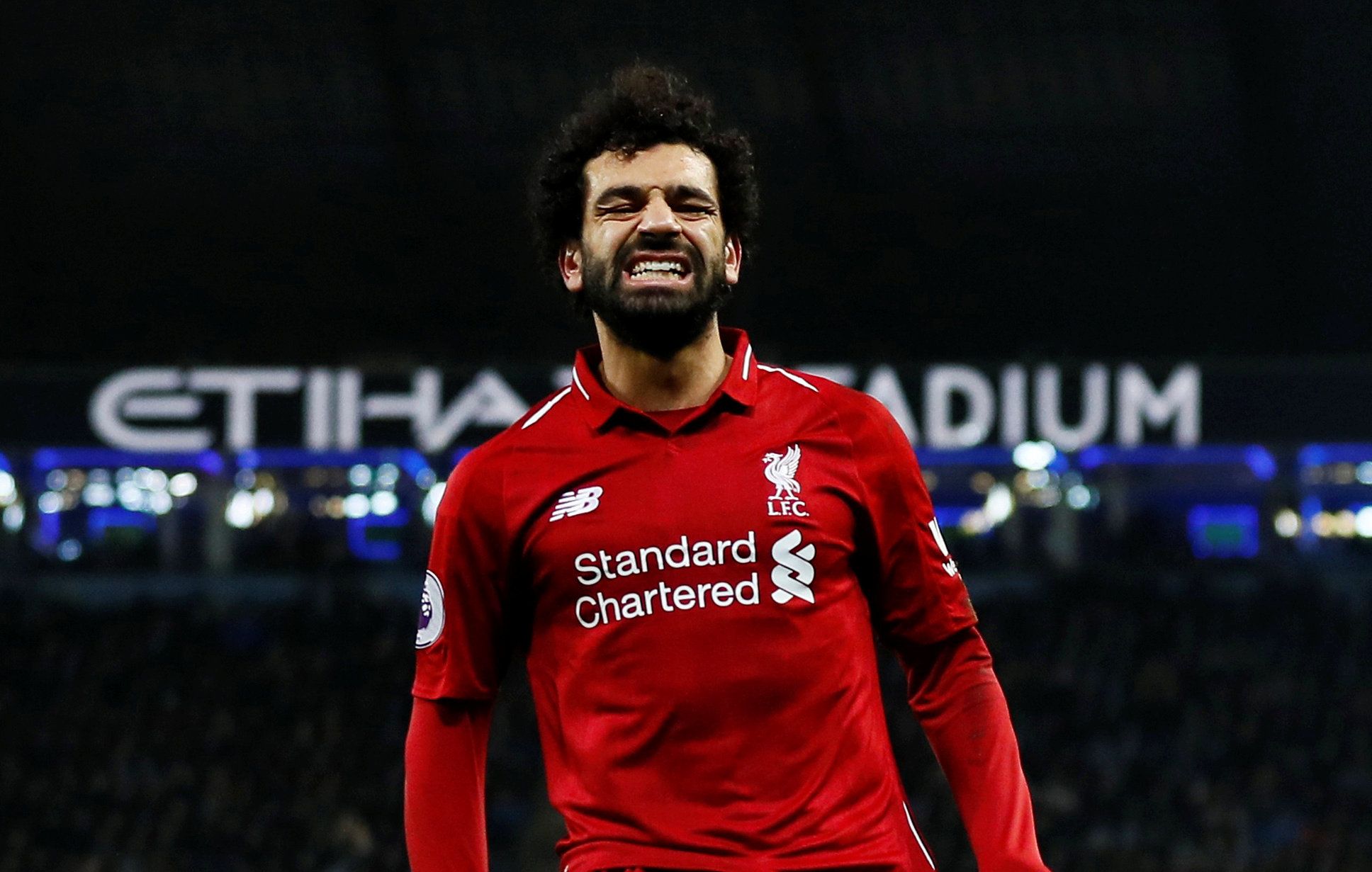 Soccer Football - Premier League - Manchester City v Liverpool - Etihad Stadium, Manchester, Britain - January 3, 2019  Liverpool's Mohamed Salah reacts  Action Images via Reuters/Jason Cairnduff  EDITORIAL USE ONLY. No use with unauthorized audio, video, data, fixture lists, club/league logos or 