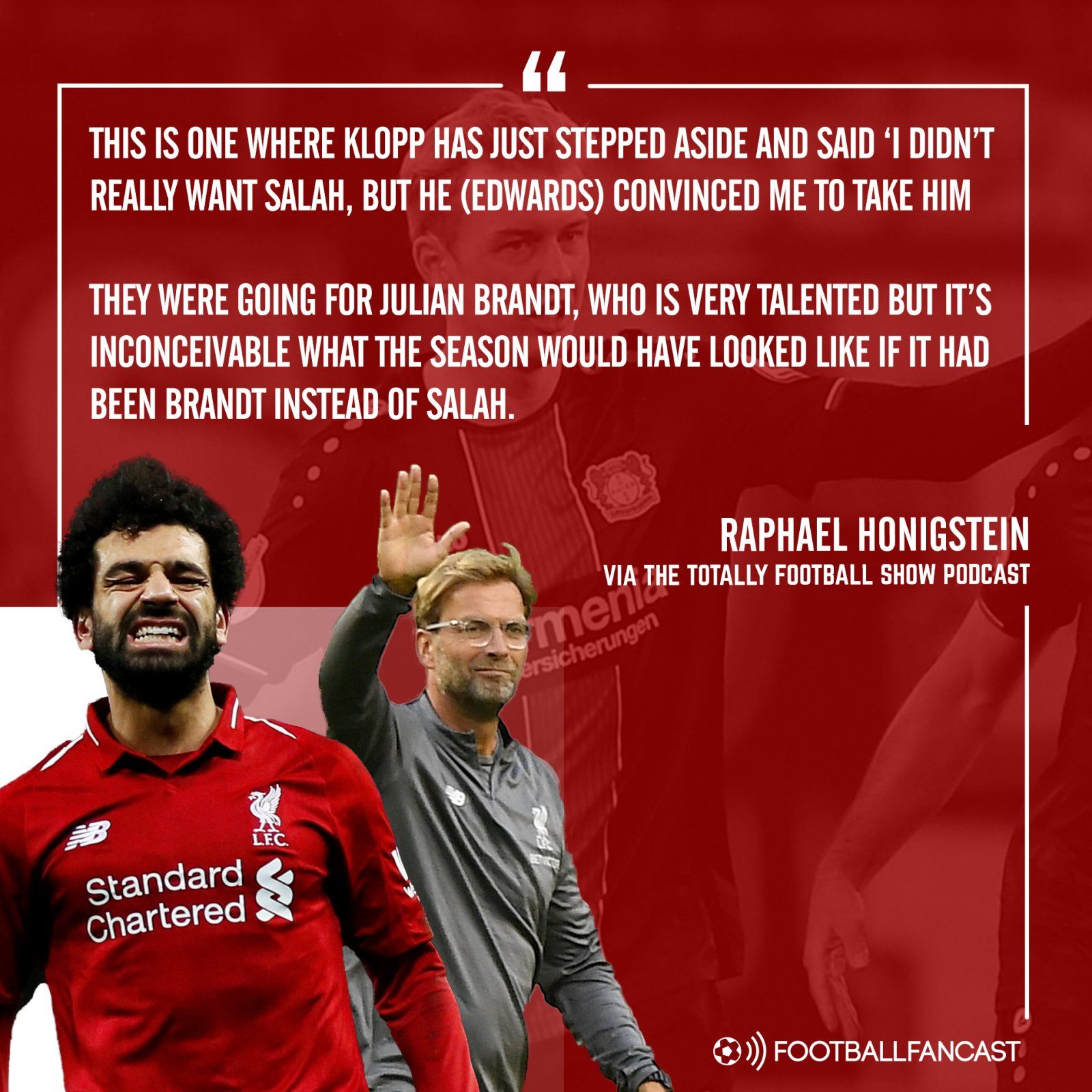 Raphael Honigstein quote on Salah and Brandt