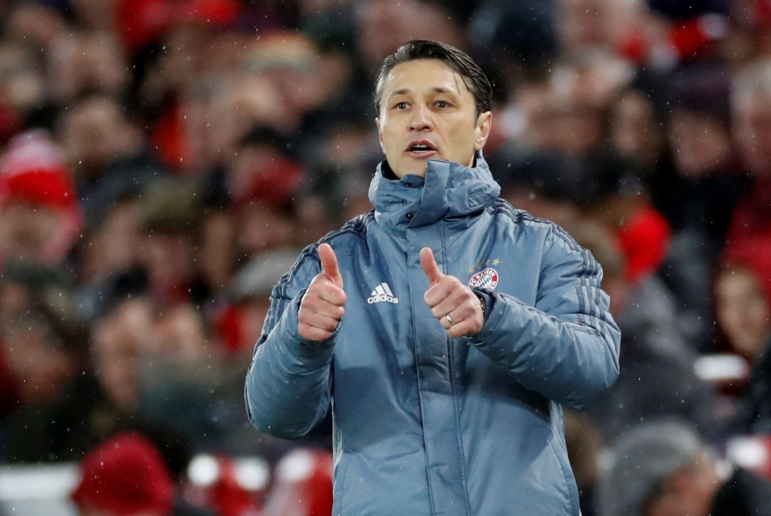 Soccer Football - Champions League - Round of 16 First Leg - Liverpool v Bayern Munich - Anfield, Liverpool, Britain - February 19, 2019  Bayern Munich coach Niko Kovac during the match                 Action Images via Reuters/Carl Recine