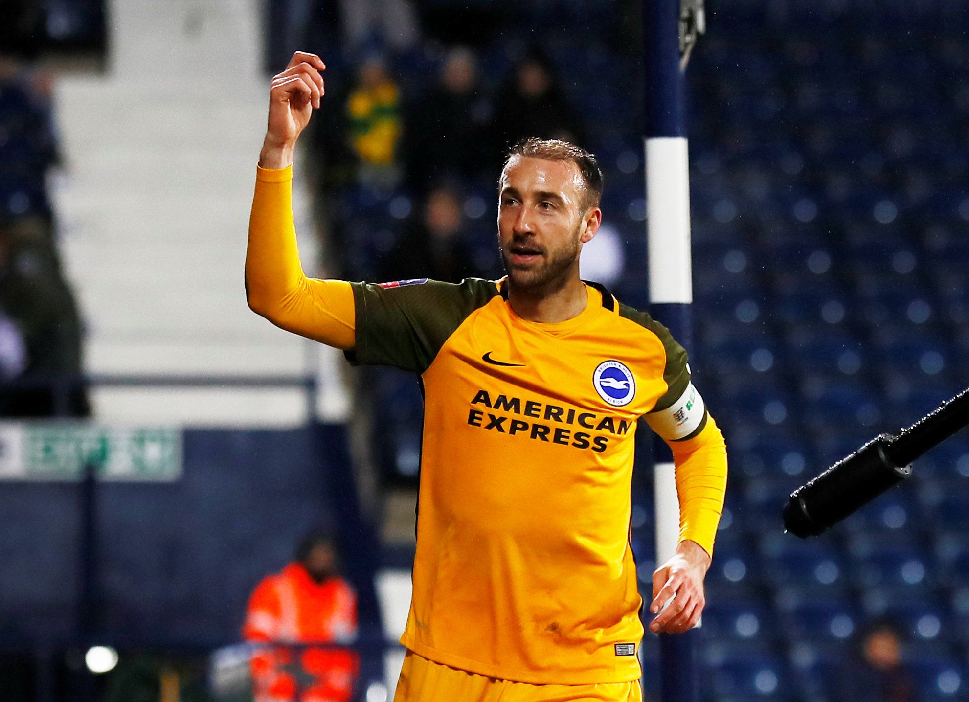 Soccer Football -  FA Cup Fourth Round Replay - West Bromwich Albion v Brighton &amp; Hove Albion  - The Hawthorns, West Bromwich, Britain - February 6, 2019  Brighton's Glenn Murray celebrates scoring their third goal     Action Images via Reuters/Jason Cairnduff