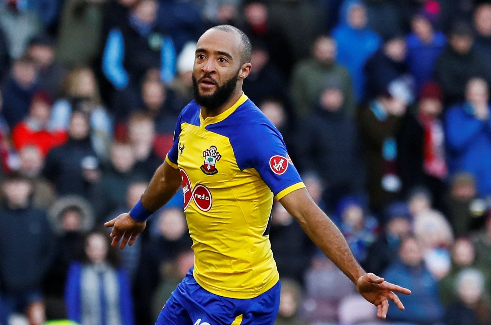Soccer Football - Premier League - Burnley v Southampton - Turf Moor, Burnley, Britain - February 2, 2019  Southampton's Nathan Redmond celebrates scoring their first goal               Action Images via Reuters/Jason Cairnduff  EDITORIAL USE ONLY. No use with unauthorized audio, video, data, fixture lists, club/league logos or 