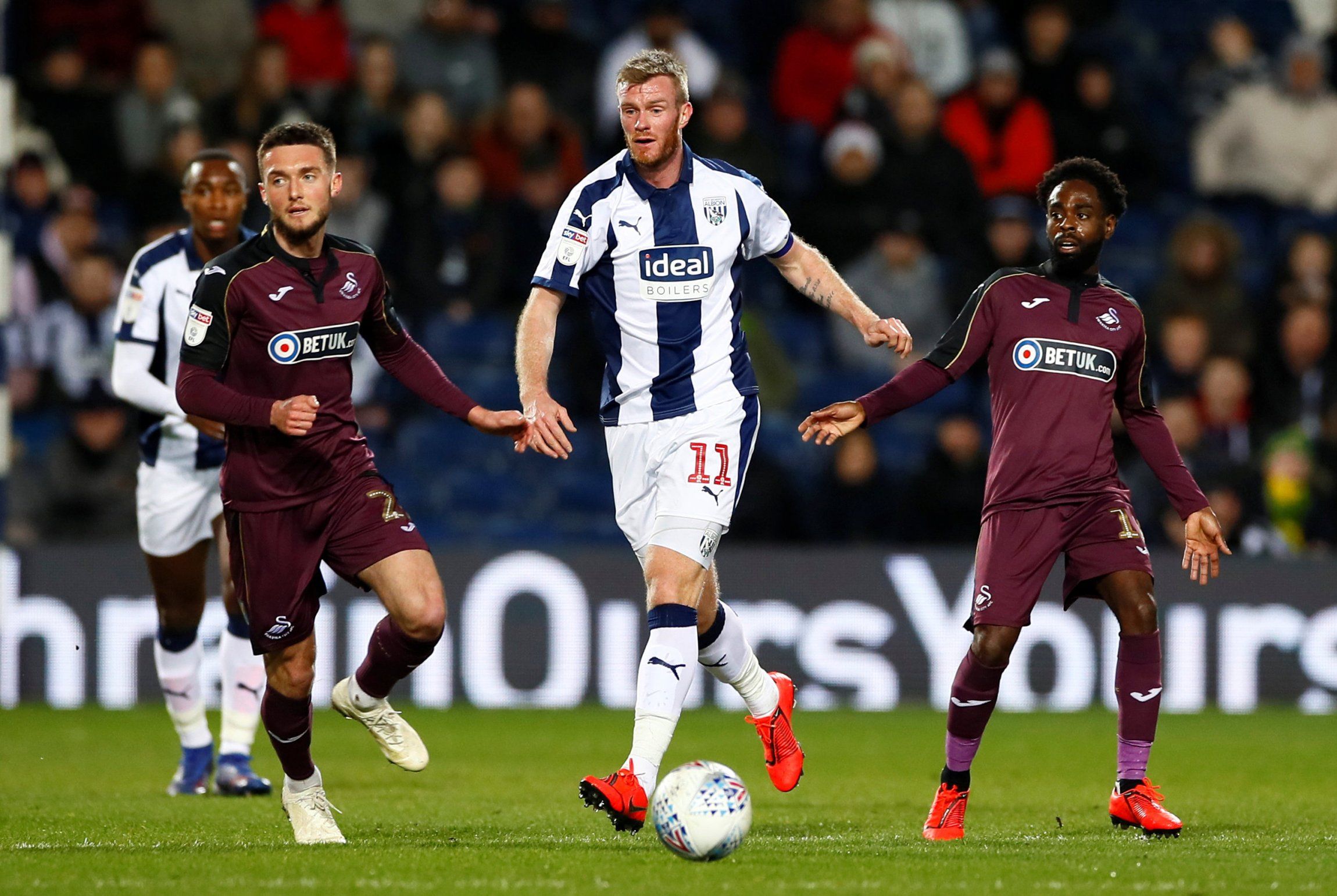 Chris Brunt in action for West Brom. 