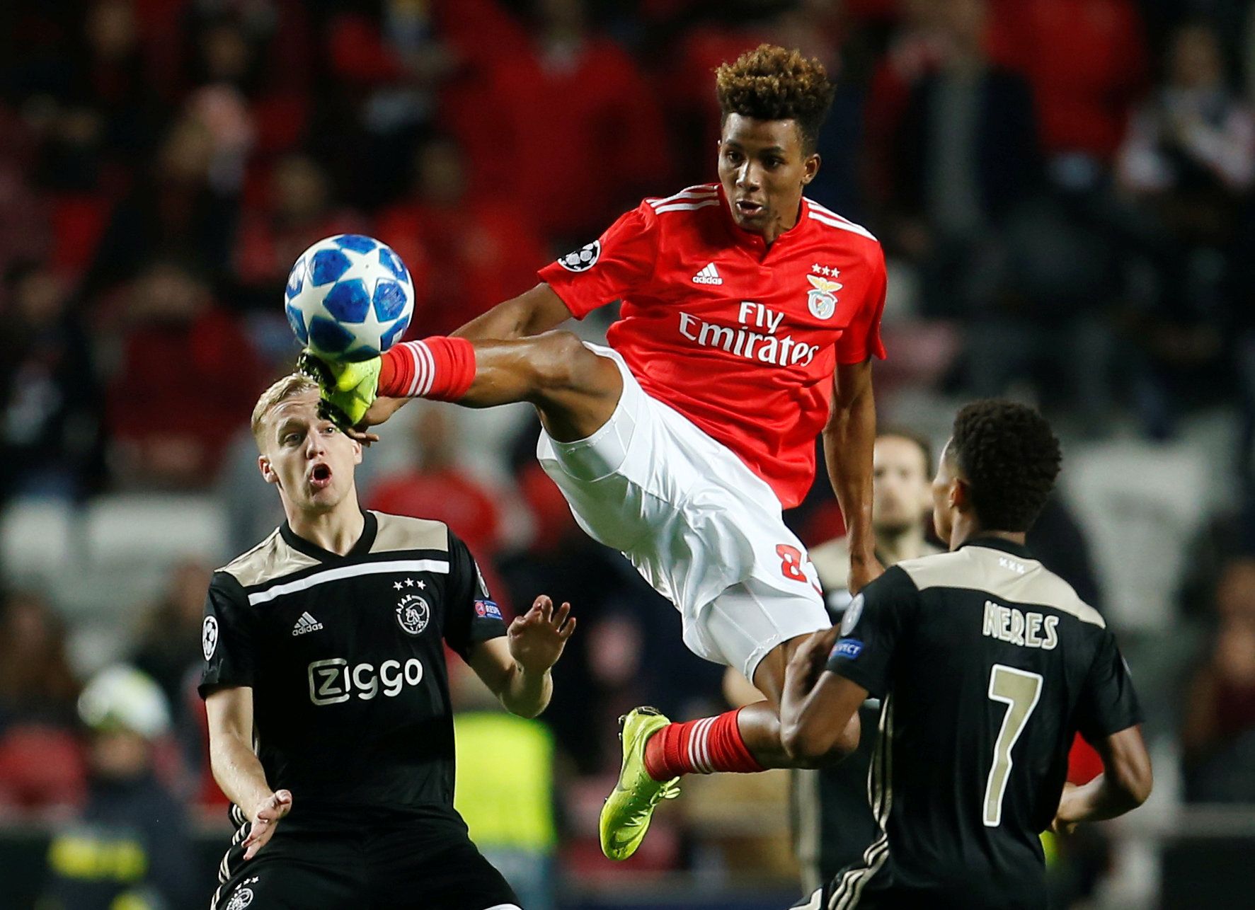 Gedson Fernandes in action in Europe.