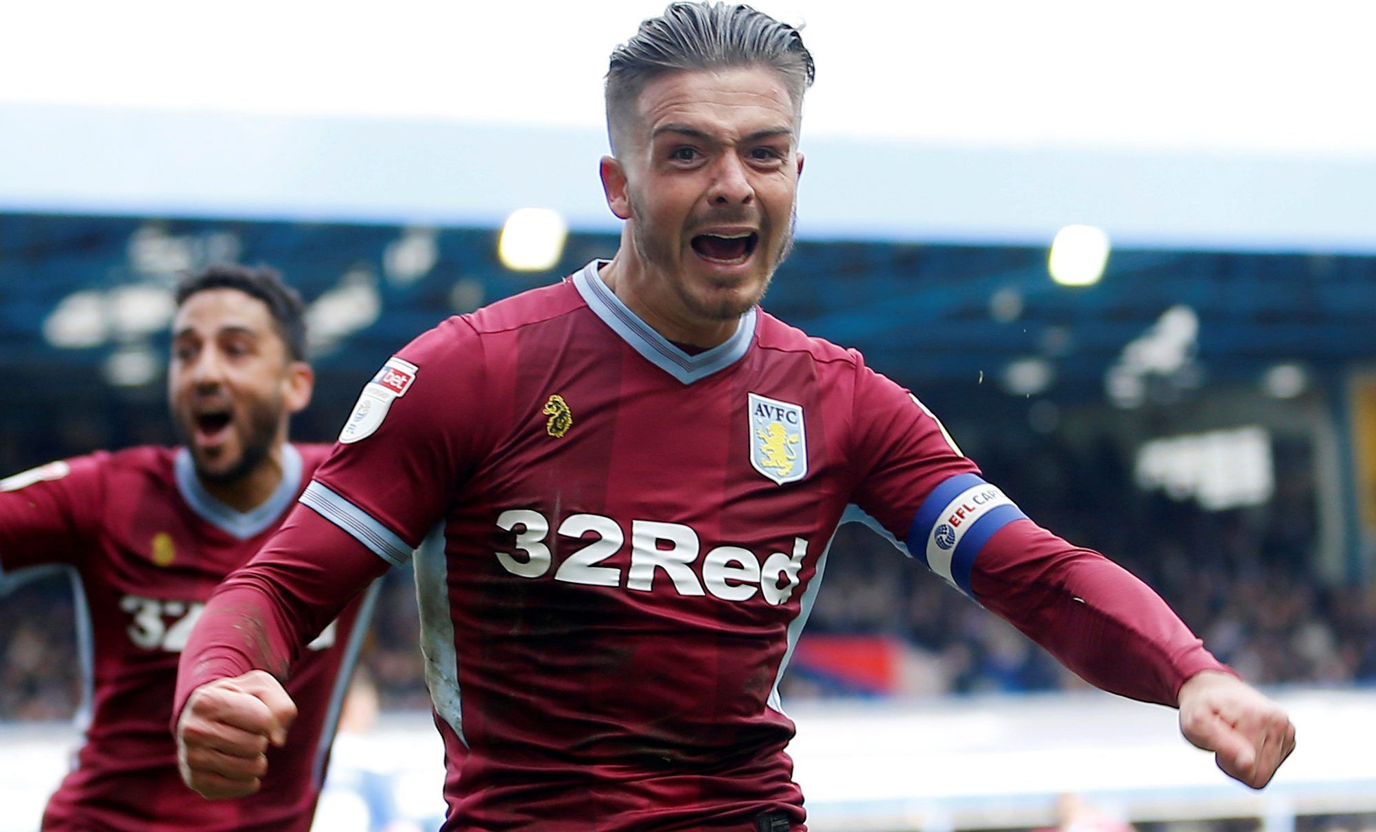 Soccer Football - Championship - Birmingham City v Aston Villa - St Andrew's, Birmingham, Britain - March 10, 2019   Aston Villa's Jack Grealish celebrates scoring their first goal    Action Images via Reuters/Craig Brough    EDITORIAL USE ONLY. No use with unauthorized audio, video, data, fixture lists, club/league logos or 