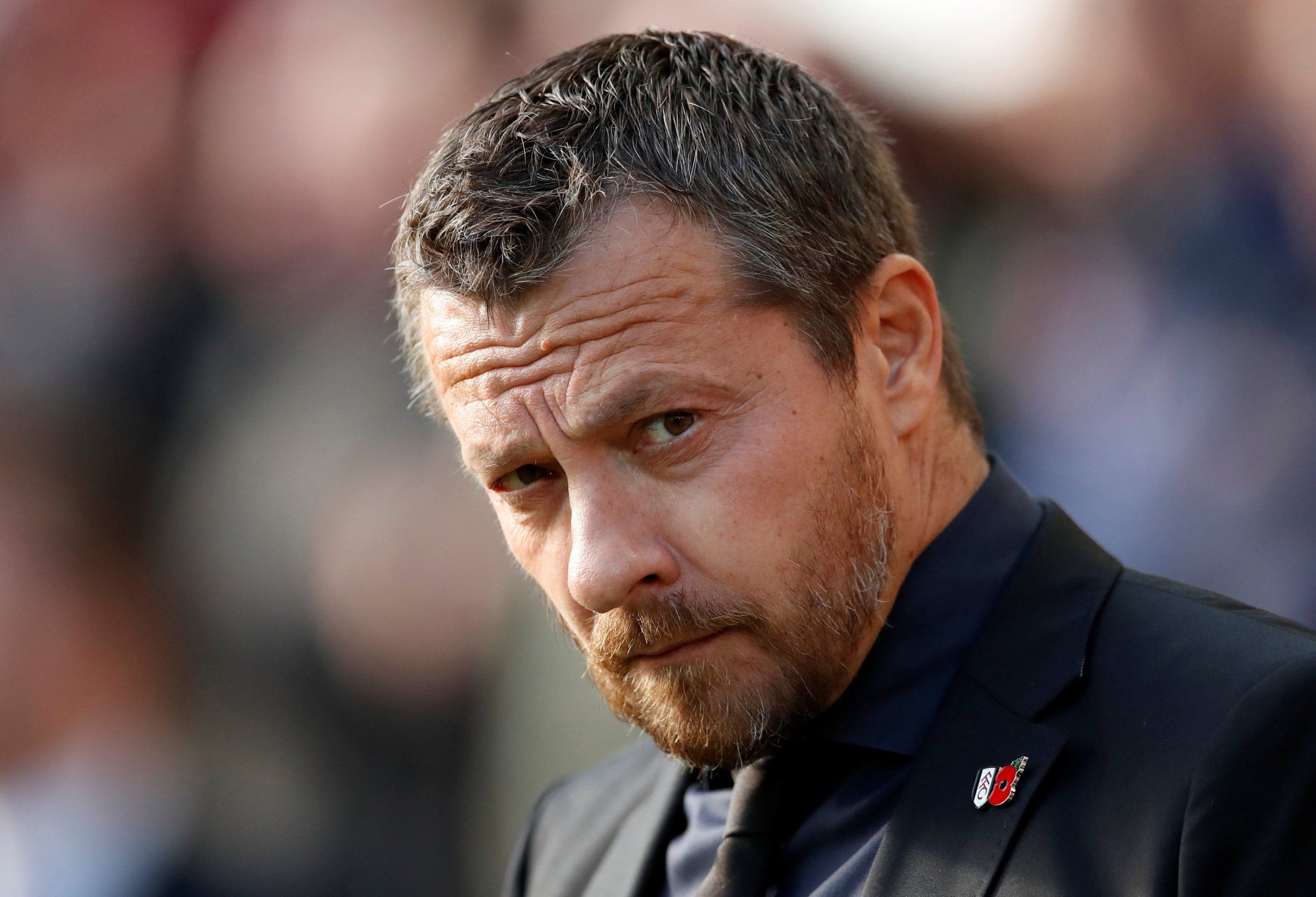 Jokanovic watches on during his spell with Fulham.