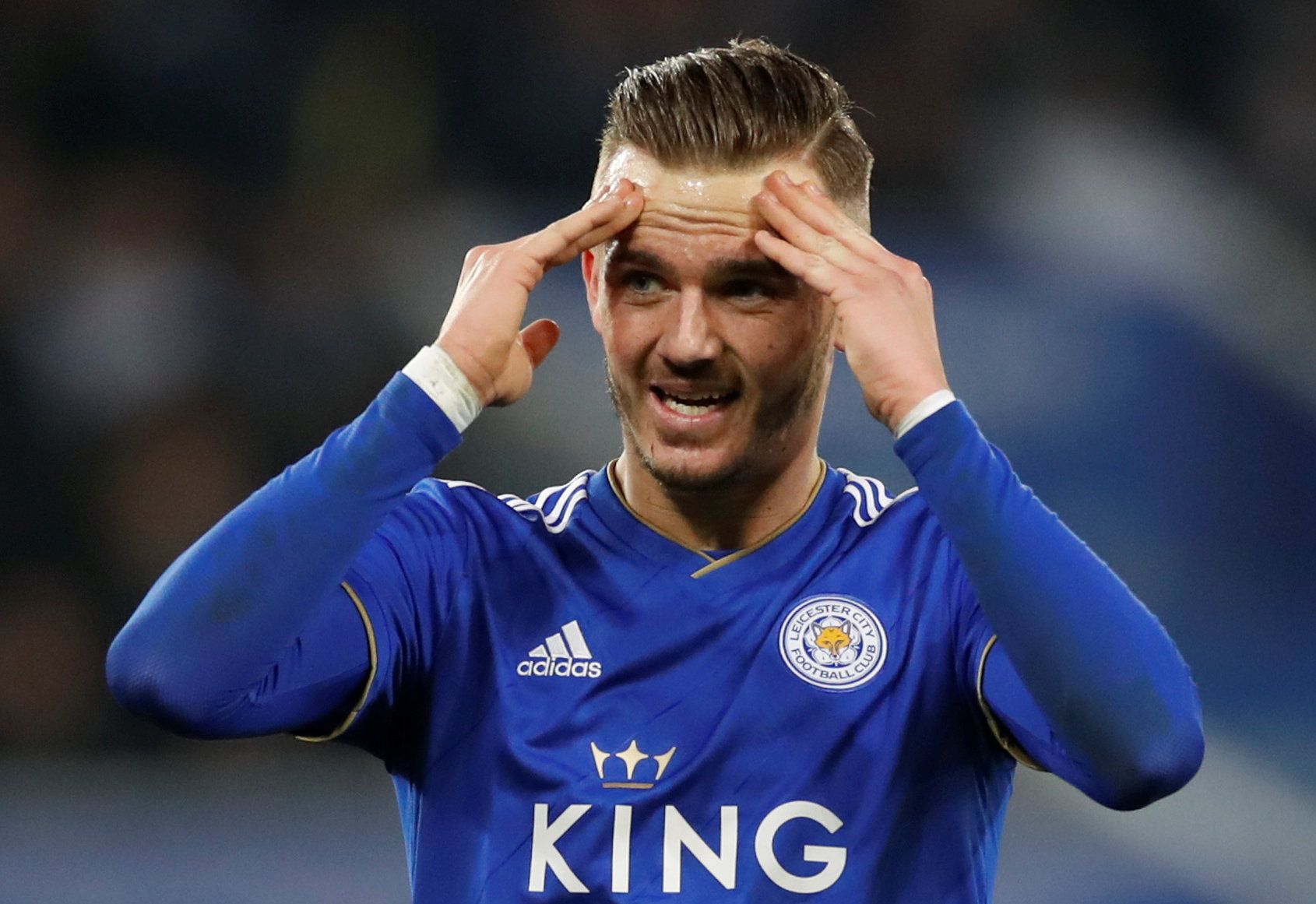Soccer Football - Premier League - Leicester City v Brighton &amp; Hove Albion - King Power Stadium, Leicester, Britain - February 26, 2019  Leicester City's James Maddison looks dejected      Action Images via Reuters/Carl Recine  EDITORIAL USE ONLY. No use with unauthorized audio, video, data, fixture lists, club/league logos or 