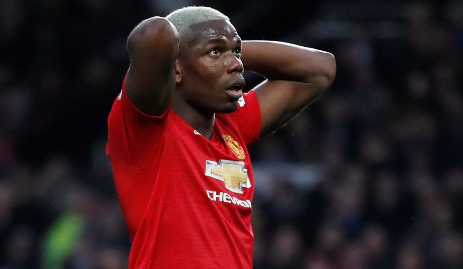 Soccer Football - Premier League - Manchester United v Southampton - Old Trafford, Manchester, Britain - March 2, 2019  Manchester United's Paul Pogba looks dejected    Action Images via Reuters/Carl Recine  EDITORIAL USE ONLY. No use with unauthorized audio, video, data, fixture lists, club/league logos or 