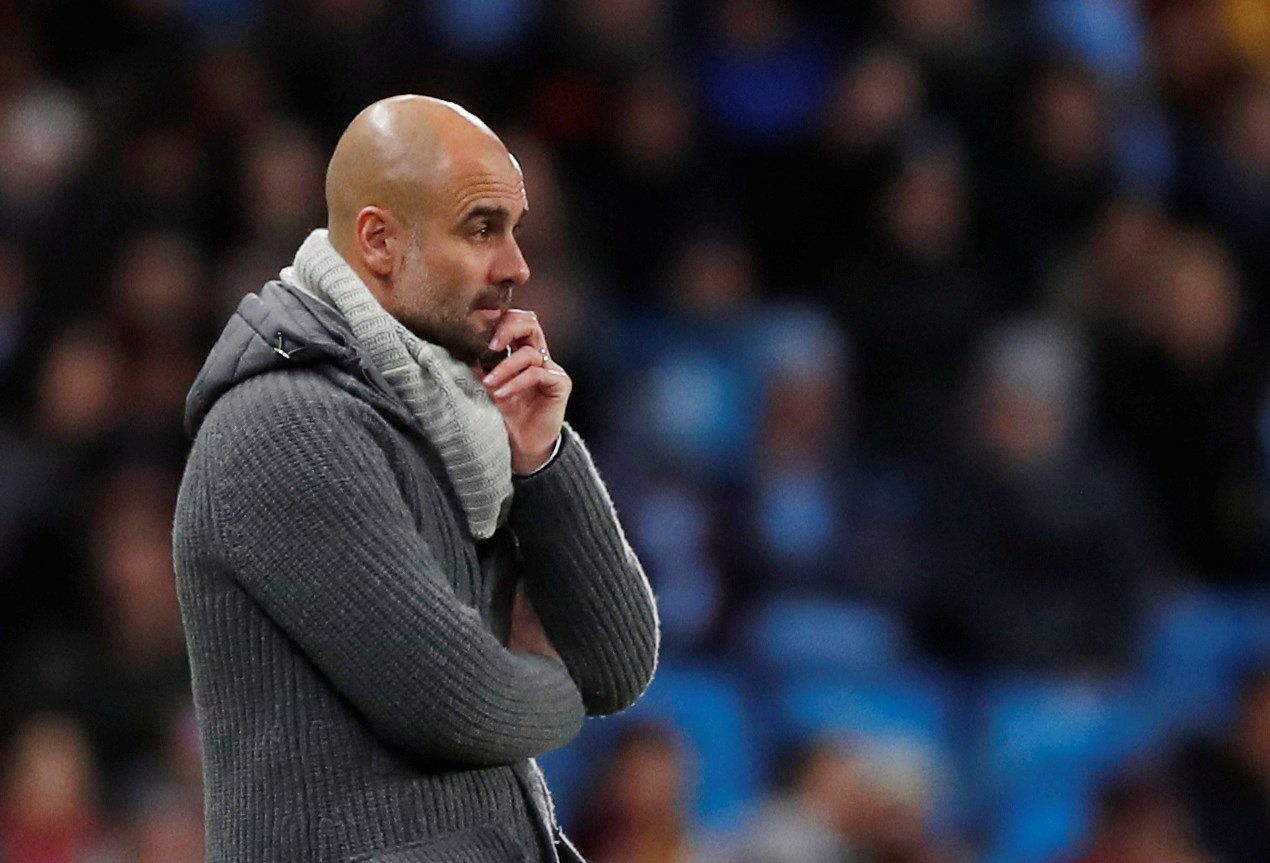 Soccer Football - Round of 16 Second Leg - Manchester City v Schalke 04 - Etihad Stadium, Manchester, Britain - March 12, 2019  Manchester City manager Pep Guardiola during the match         Action Images via Reuters/Lee Smith