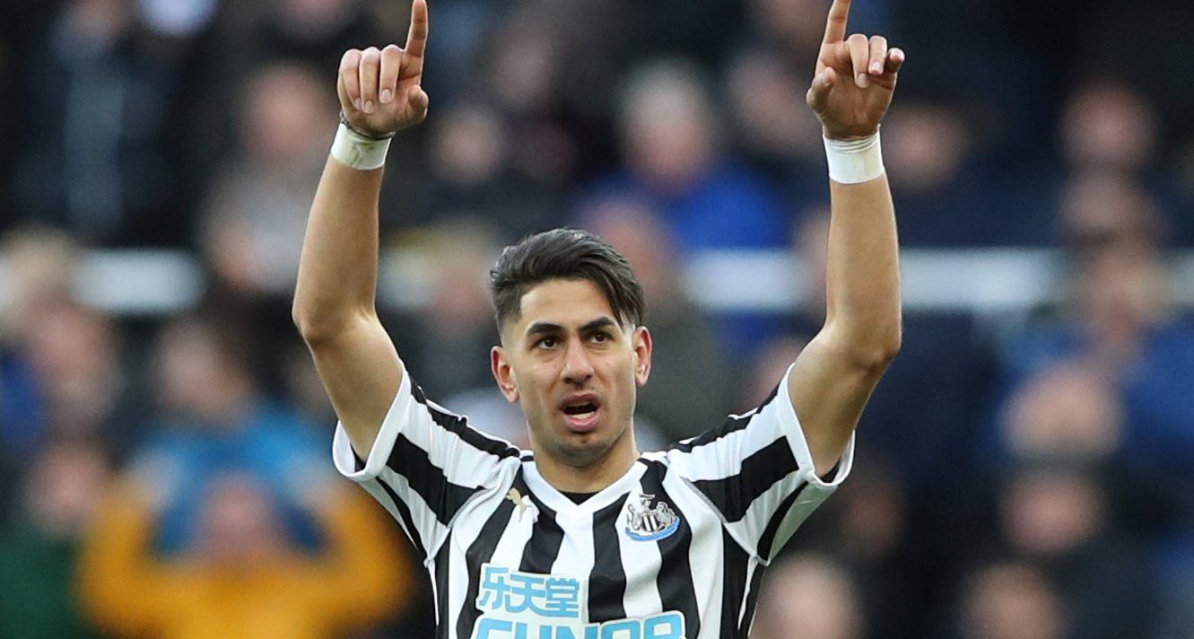 Soccer Football - Premier League - Newcastle United v Everton - St James' Park, Newcastle, Britain - March 9, 2019  Newcastle United's Ayoze Perez celebrates scoring their second goal         REUTERS/Scott Heppell  EDITORIAL USE ONLY. No use with unauthorized audio, video, data, fixture lists, club/league logos or 