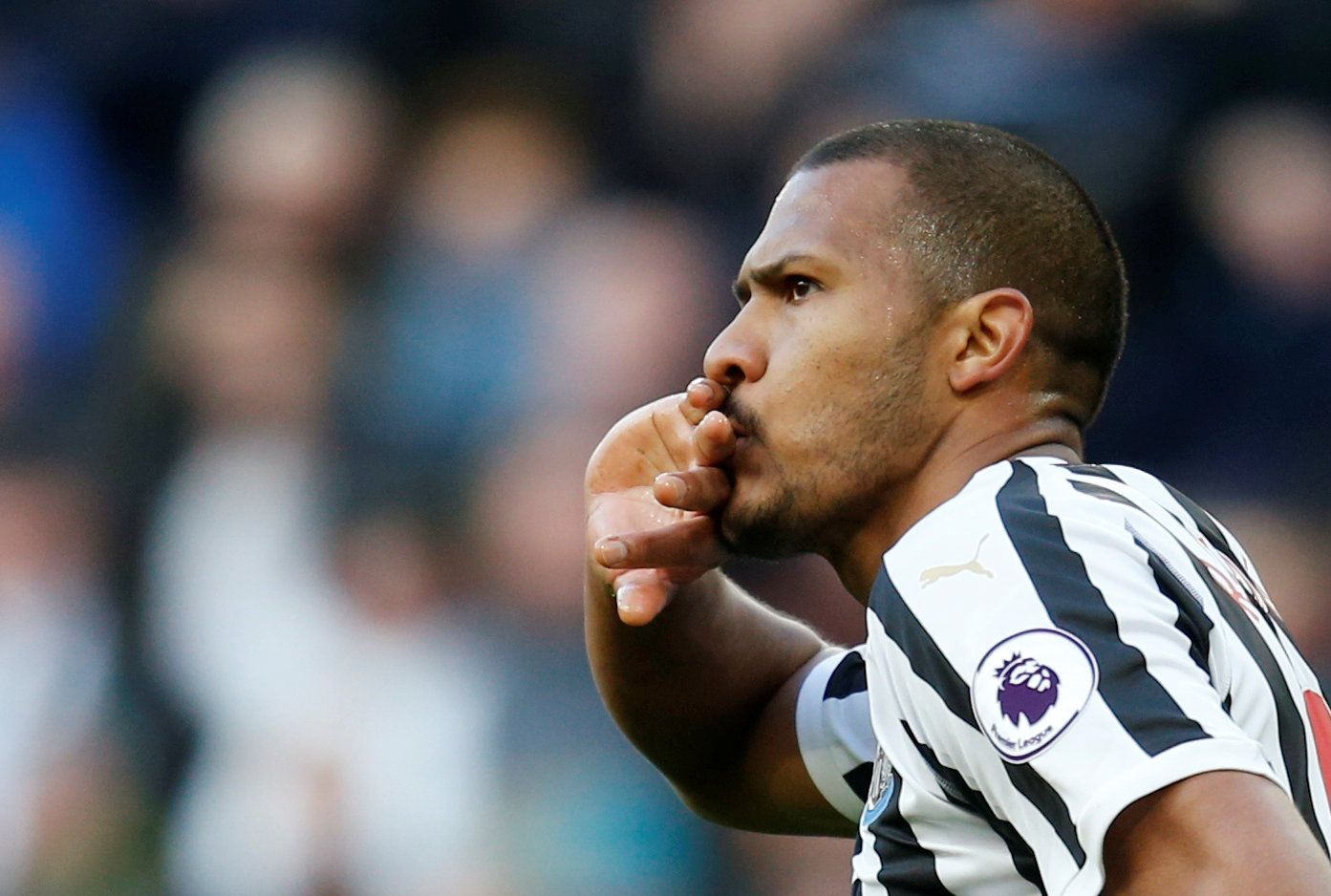 Soccer Football - Premier League - Newcastle United v Everton - St James' Park, Newcastle, Britain - March 9, 2019  Newcastle United's Salomon Rondon celebrates scoring their first goal        Action Images via Reuters/Ed Sykes  EDITORIAL USE ONLY. No use with unauthorized audio, video, data, fixture lists, club/league logos or 
