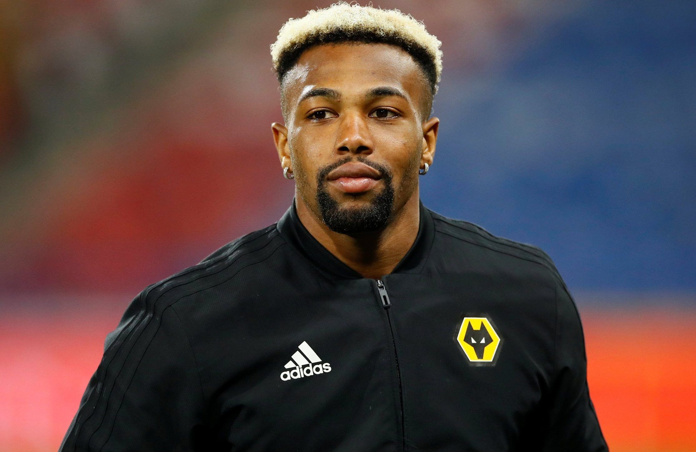 Adama Traore warming up for Wolves. 