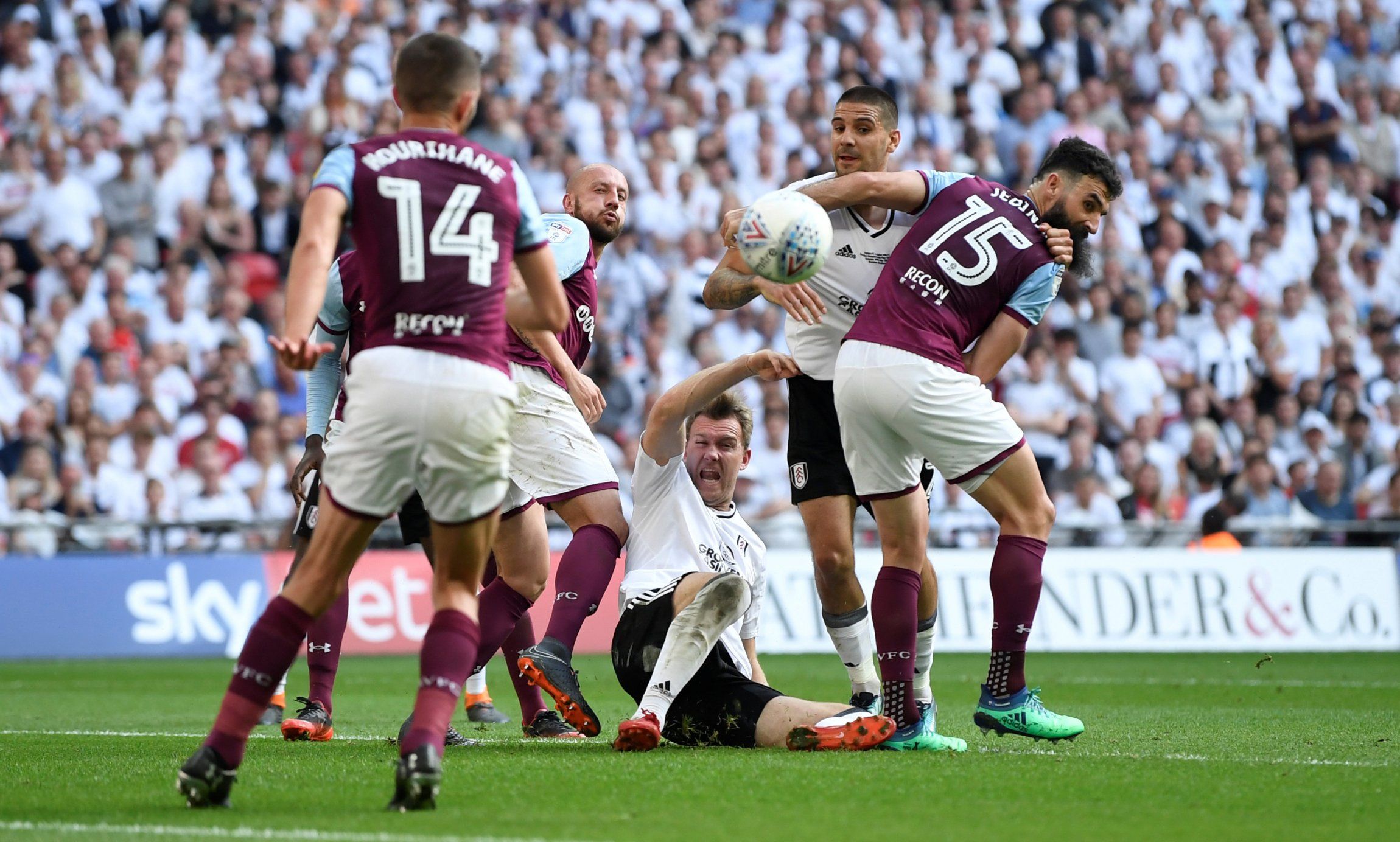 Aston Villa v Fulham in the play off Championship final 2017/18.