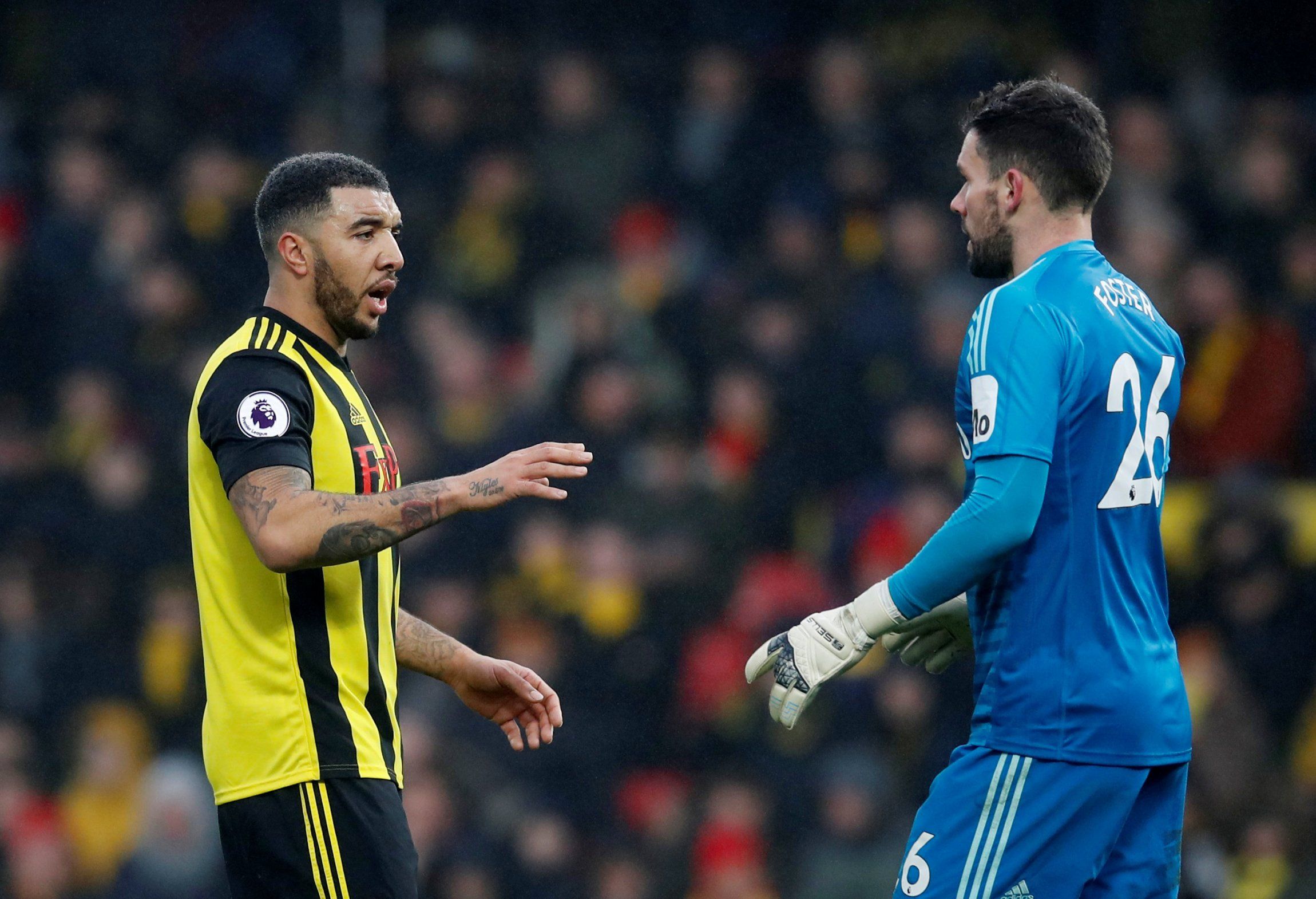 Troy Deeney and Ben Foster.