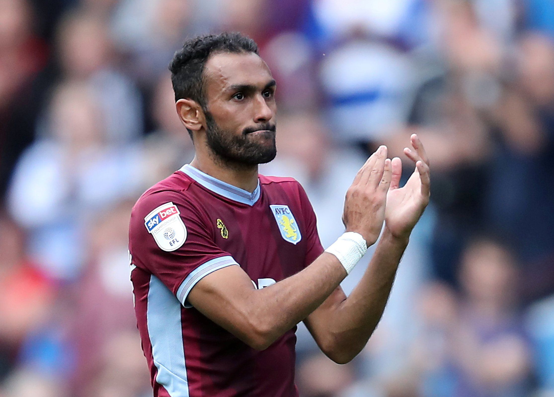 Elmohamady in action for Villa. 