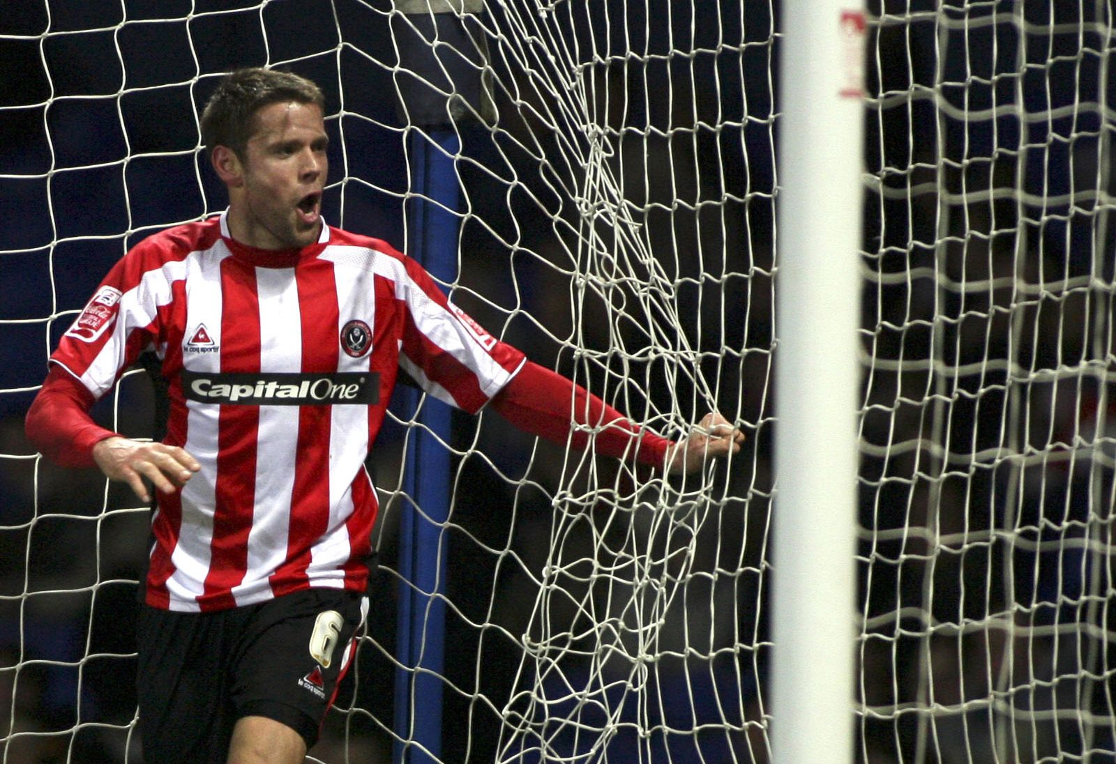 Football - Ipswich Town v Sheffield United Coca-Cola Football League Championship  - Portman Road - 4/3/08 
James Beattie celebrates scoring the first goal for Sheffield United  
Mandatory Credit: Action Images / Lee Mills 
Livepic