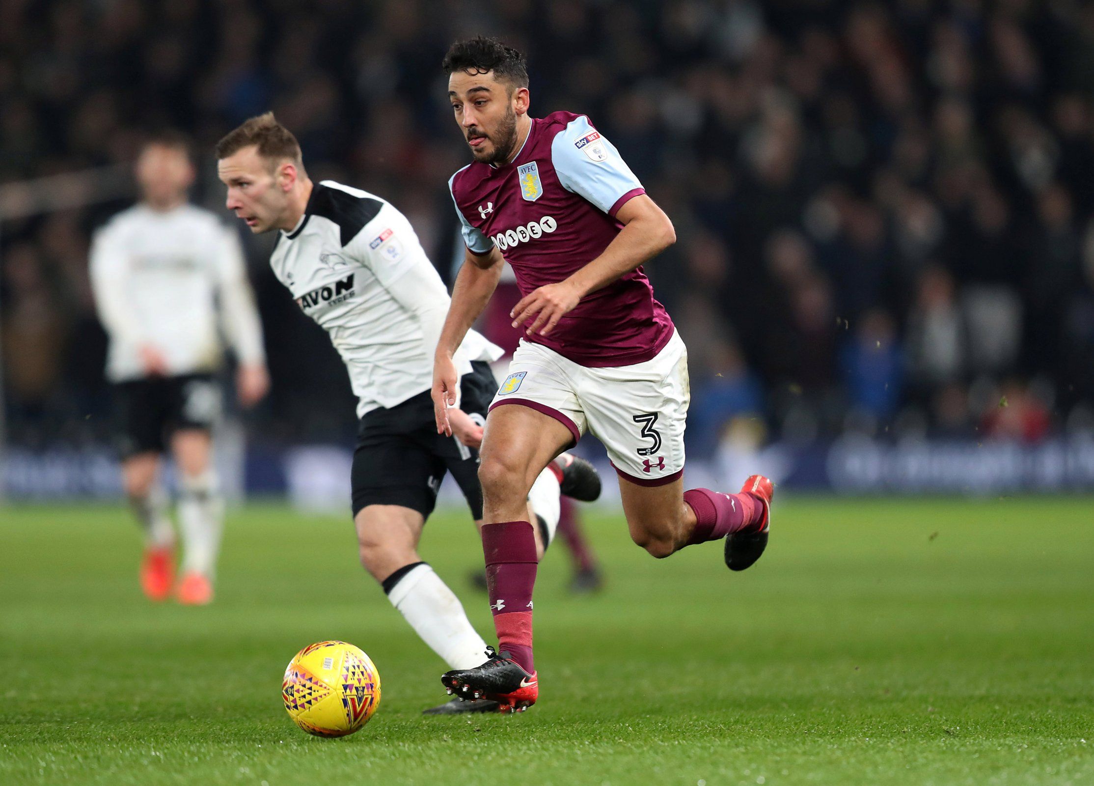 Neil Taylor in action for Aston Villa. 