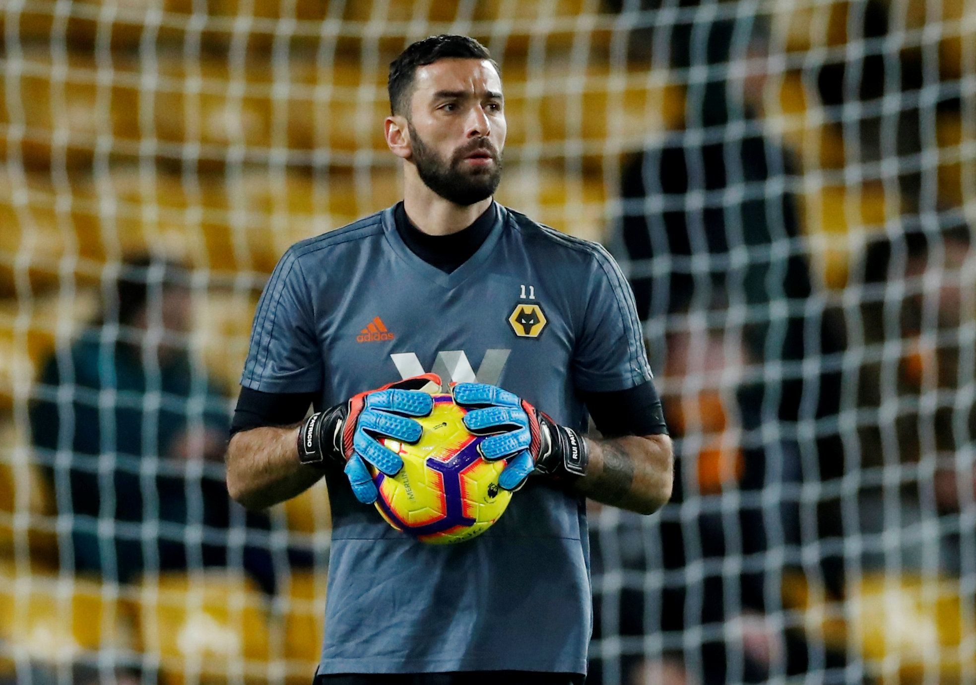 Rui Patricio warming up for Wolves. 