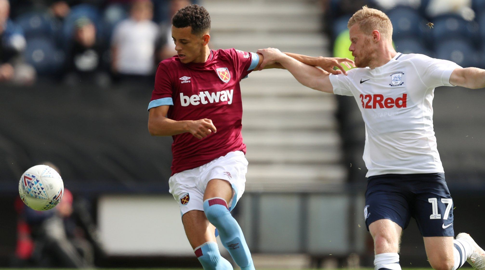 West Ham winger Nathan Holland in pre-season action