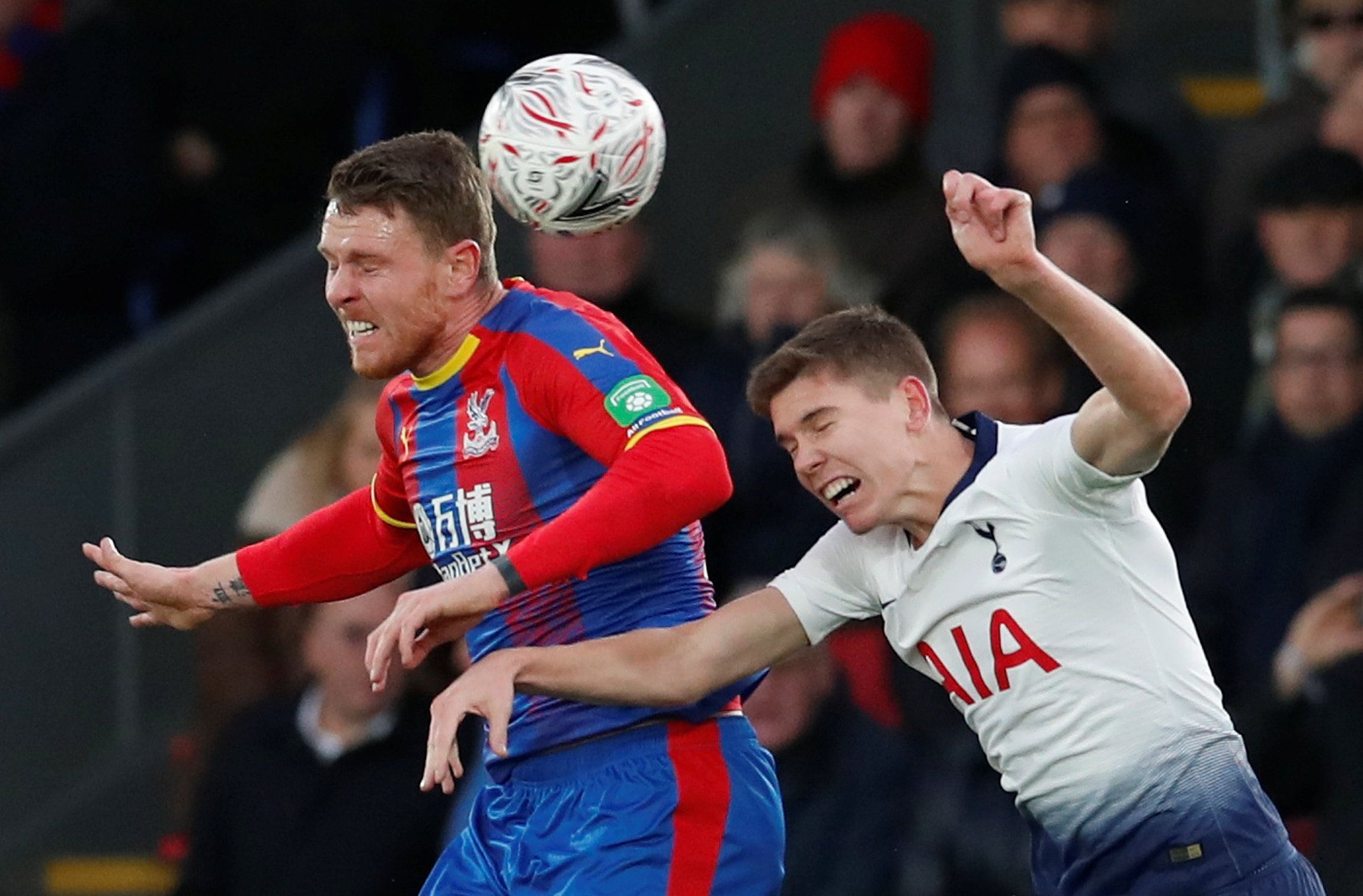 Soccer Football - FA Cup Fourth Round - Crystal Palace v Tottenham Hotspur - Selhurst Park, London, Britain - January 27, 2019  Tottenham's Juan Foyth in action with Crystal Palace's Connor Wickham    REUTERS/David Klein