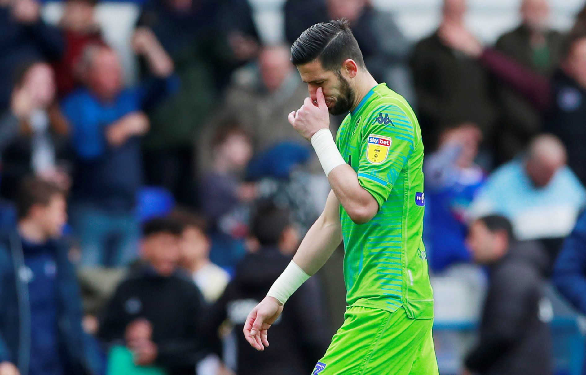Soccer Football - Championship - Ipswich Town v Leeds United - Portman Road, Ipswich, Britain - May 5, 2019   Leeds United's Kiko Casilla looks dejected after the match     Action Images/Andrew Couldridge    EDITORIAL USE ONLY. No use with unauthorized audio, video, data, fixture lists, club/league logos or 