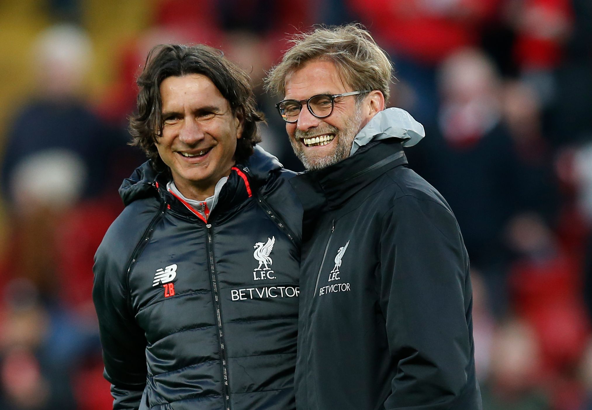 Britain Soccer Football - Liverpool v AFC Bournemouth - Premier League - Anfield - 5/4/17 Liverpool manager Juergen Klopp and assistant manager Zeljko Buvac Reuters / Andrew Yates Livepic EDITORIAL USE ONLY. No use with unauthorized audio, video, data, fixture lists, club/league logos or 