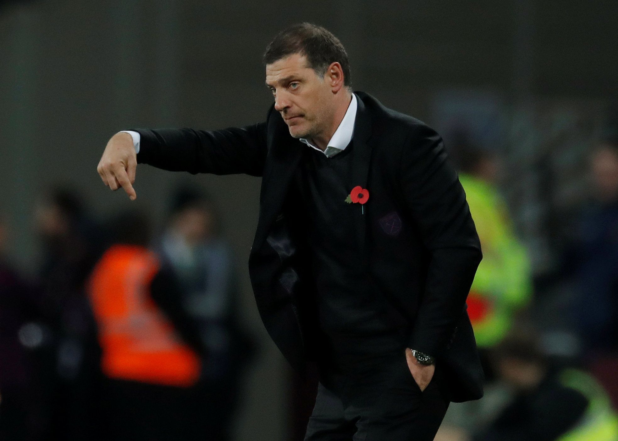 Soccer Football - Premier League - West Ham United vs Liverpool - London Stadium, London, Britain - November 4, 2017   West Ham United manager Slaven Bilic              Action Images via Reuters/Andrew Couldridge  EDITORIAL USE ONLY. No use with unauthorized audio, video, data, fixture lists, club/league logos or 