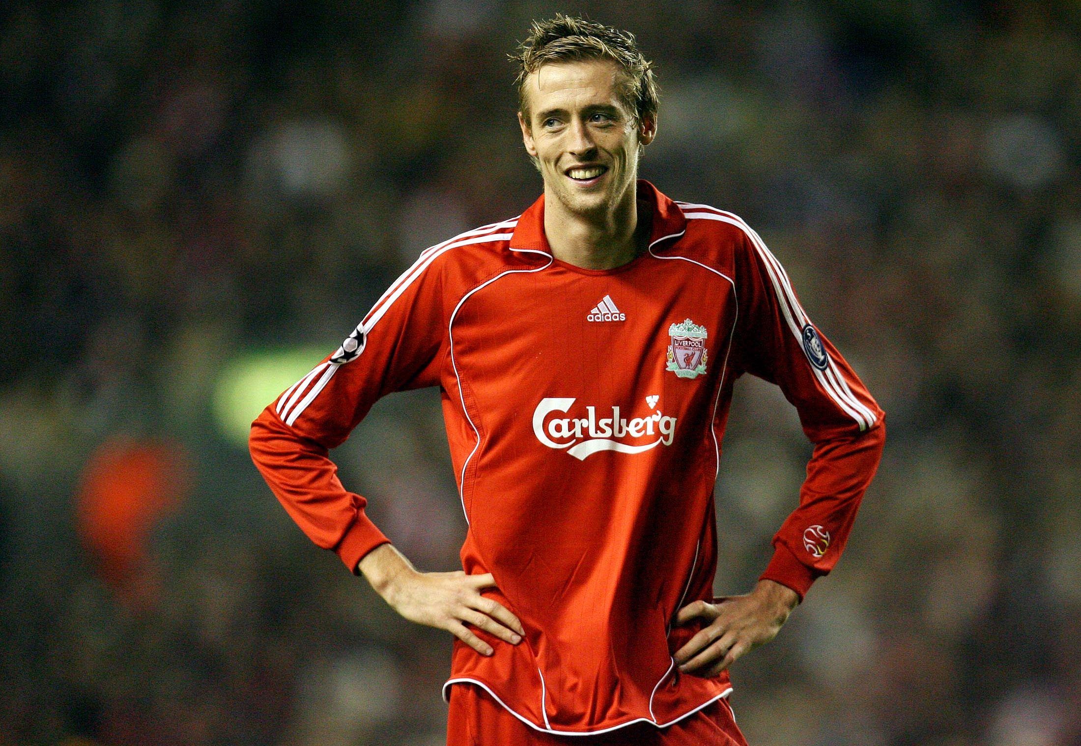 Football - Liverpool v Besiktas UEFA Champions League Group Stage Matchday Four Group A - Anfield, Liverpool, England - 6/11/07 
Liverpool's Peter Crouch during the game 
Mandatory Credit: Action Images / Carl Recine 
Livepic
