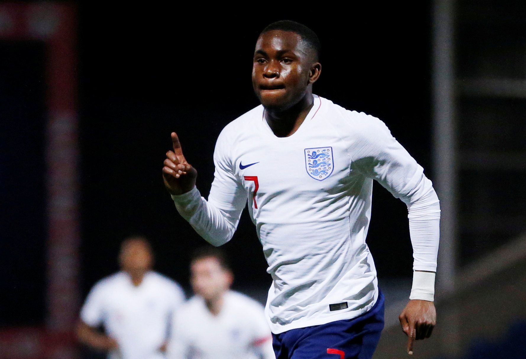 Soccer Football - European Under 21 Championship Qualifier - Group 4 - England v Andorra - Proact Stadium, Chesterfield, Britain - October 11, 2018  England's Ademola Lookman celebrates scoring their first goal   Action Images/Ed Sykes