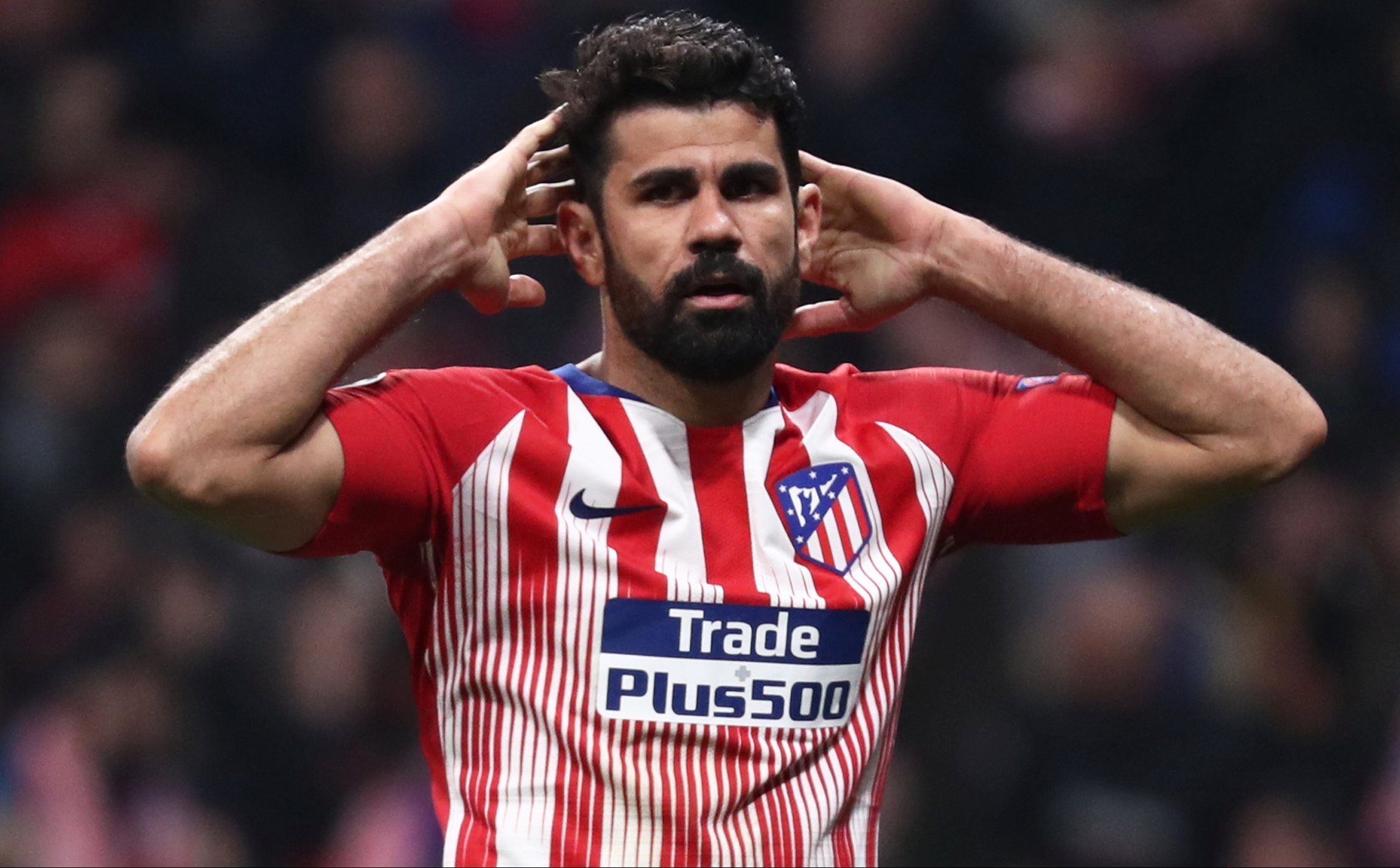 Soccer Football - Champions League - Round of 16 First Leg - Atletico Madrid v Juventus - Wanda Metropolitano, Madrid, Spain - February 20, 2019  Atletico Madrid's Diego Costa reacts to a missed chance                 REUTERS/Sergio Perez