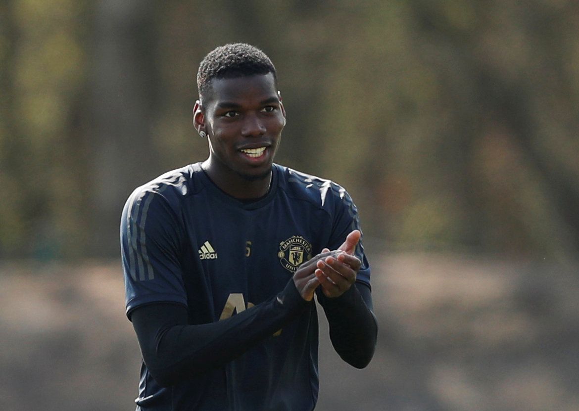 Soccer Football - Champions League - Manchester United Training - Aon Training Complex, Manchester, Britain - April 9, 2019   Manchester United's Paul Pogba during training   Action Images via Reuters/Lee Smith