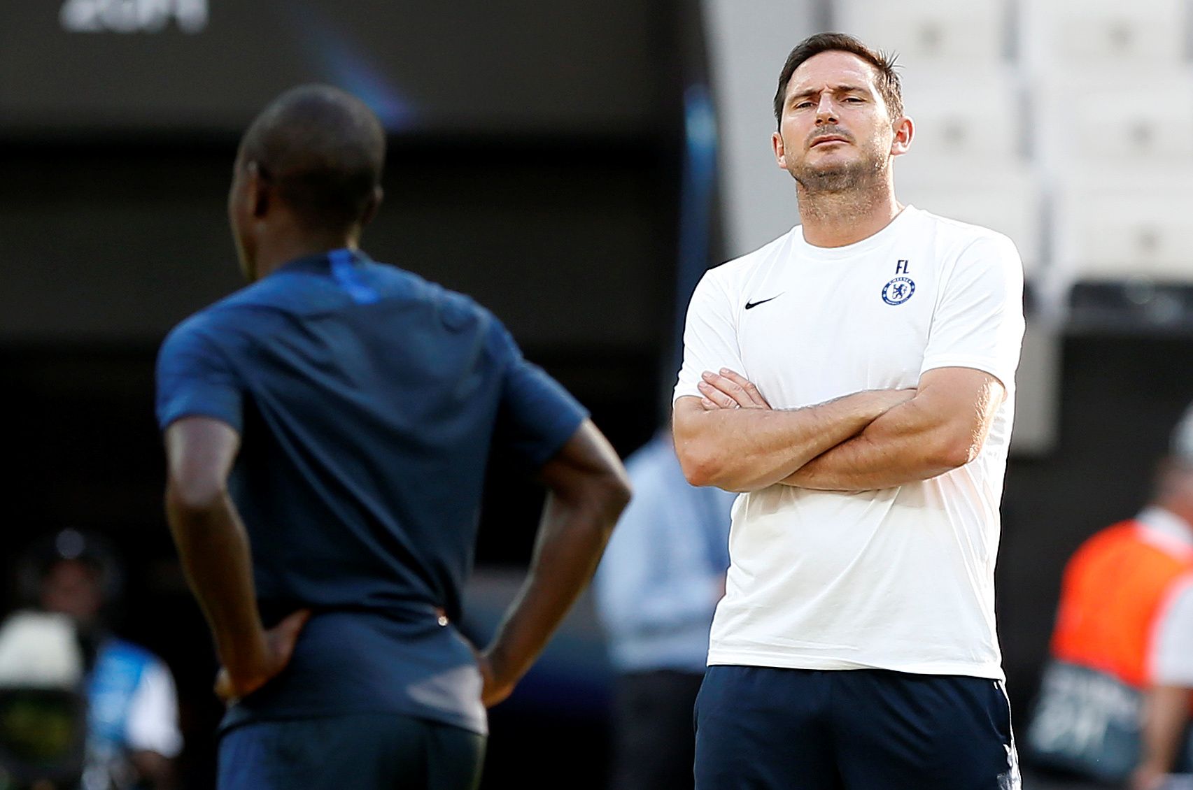 Soccer Football - UEFA Super Cup - Chelsea Training - Vodafone Park, Istanbul, Turkey - August 13, 2019   Chelsea manager Frank Lampard during training   REUTERS/Kemal Aslan