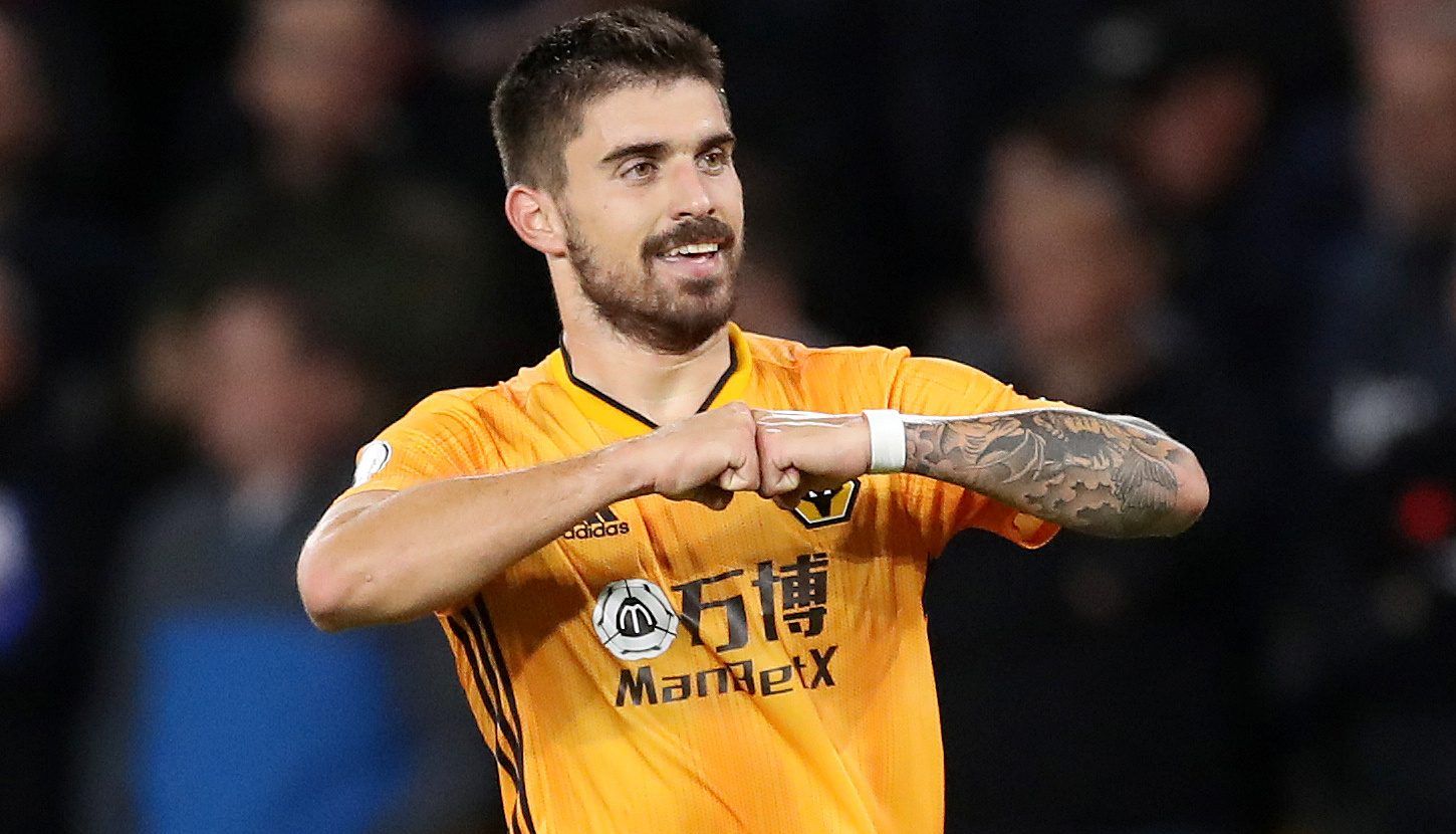 Soccer Football - Premier League - Wolverhampton Wanderers v Manchester United - Molineux Stadium, Wolverhampton, Britain - August 19, 2019   Wolverhampton Wanderers' Ruben Neves celebrates scoring their first goal    Action Images via Reuters/Carl Recine    EDITORIAL USE ONLY. No use with unauthorized audio, video, data, fixture lists, club/league logos or 