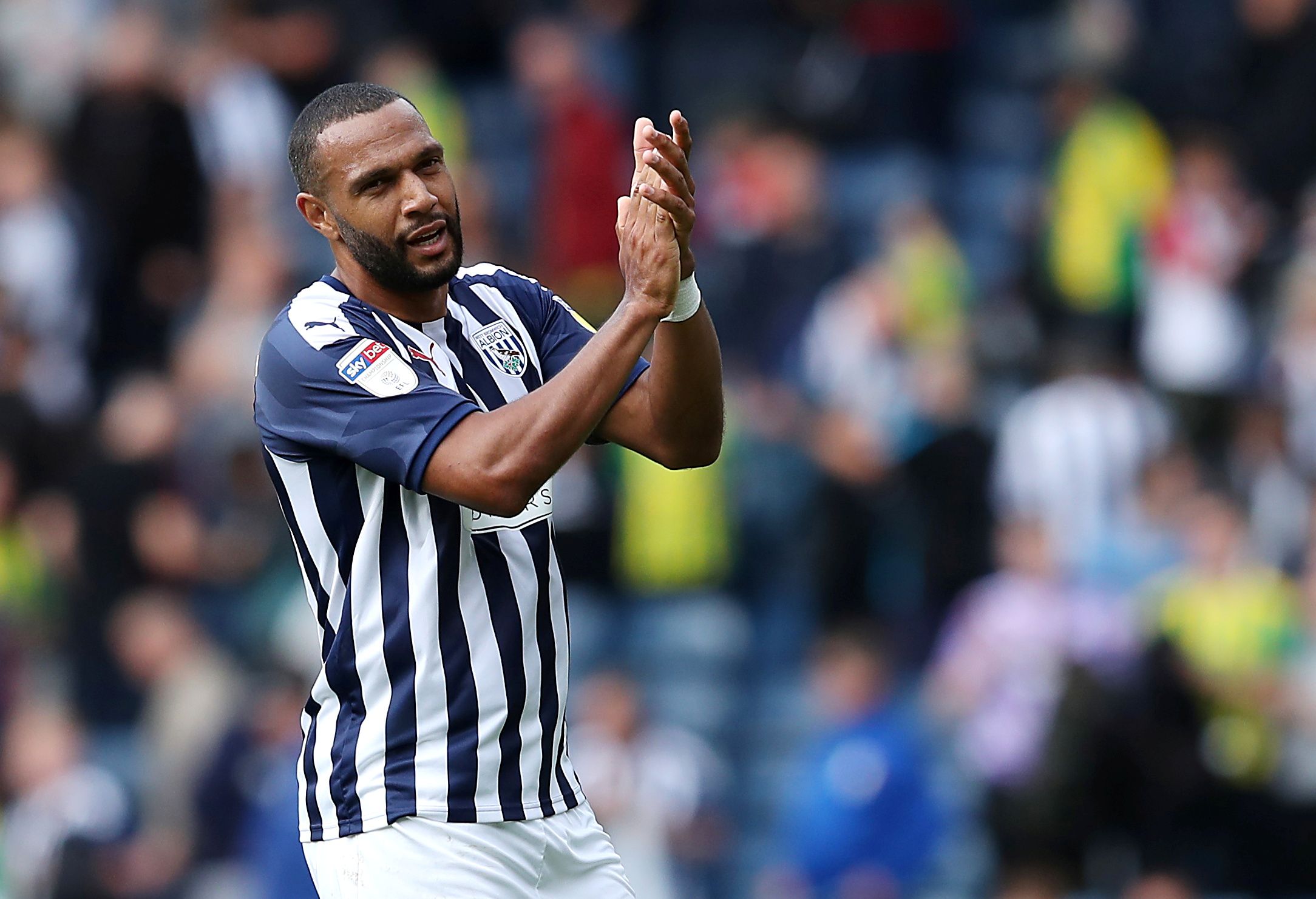 Soccer Football - Championship - West Bromwich Albion v Blackburn Rovers - The Hawthorns, West Bromwich, Britain - August 31, 2019   West Bromwich Albion's Matt Phillips applauds fans after the match      Action Images/John Clifton    EDITORIAL USE ONLY. No use with unauthorized audio, video, data, fixture lists, club/league logos or 