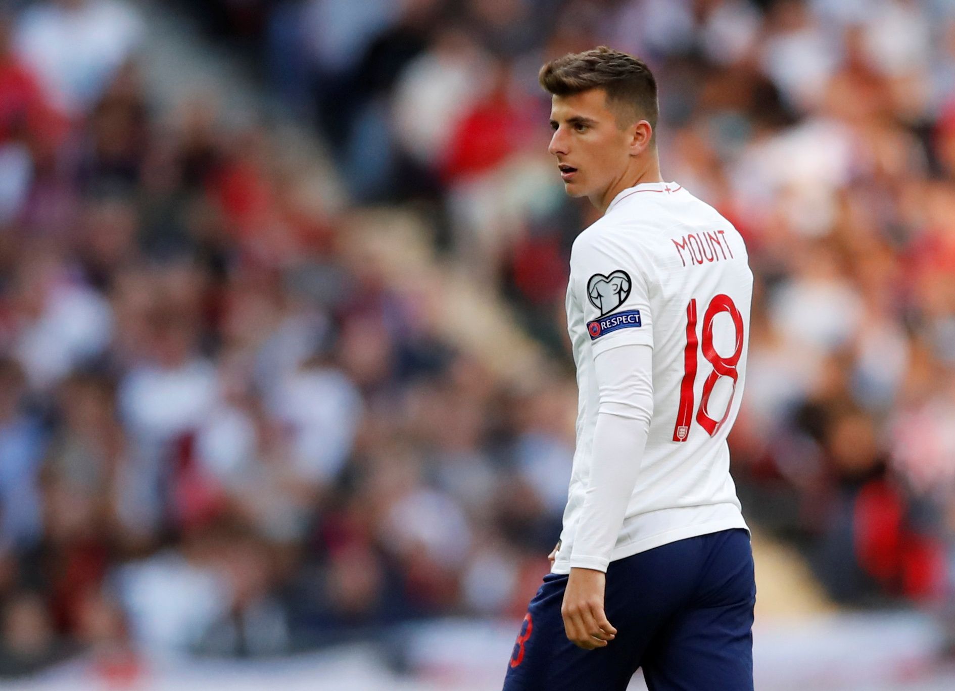 Soccer Football - Euro 2020 Qualifier - Group A - England v Bulgaria - Wembley Stadium, London, Britain - September 7, 2019  England's Mason Mount during the match           Action Images via Reuters/Andrew Boyers