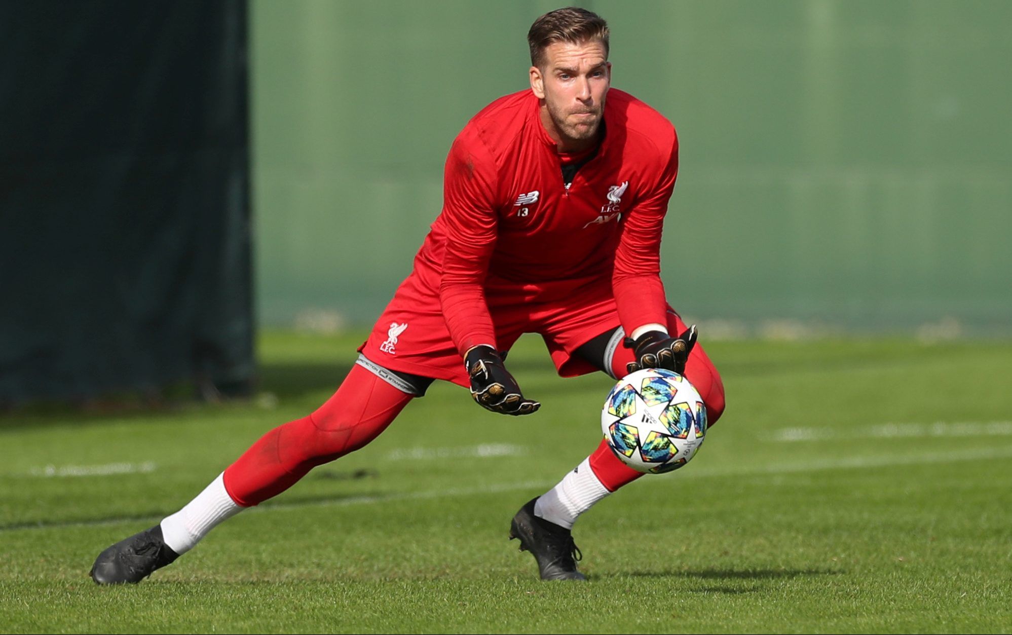 Soccer Football - Champions League - Liverpool Training - Melwood, Liverpool, Britain - September 16, 2019   Liverpool's Adrian during training   Action Images via Reuters/Lee Smith