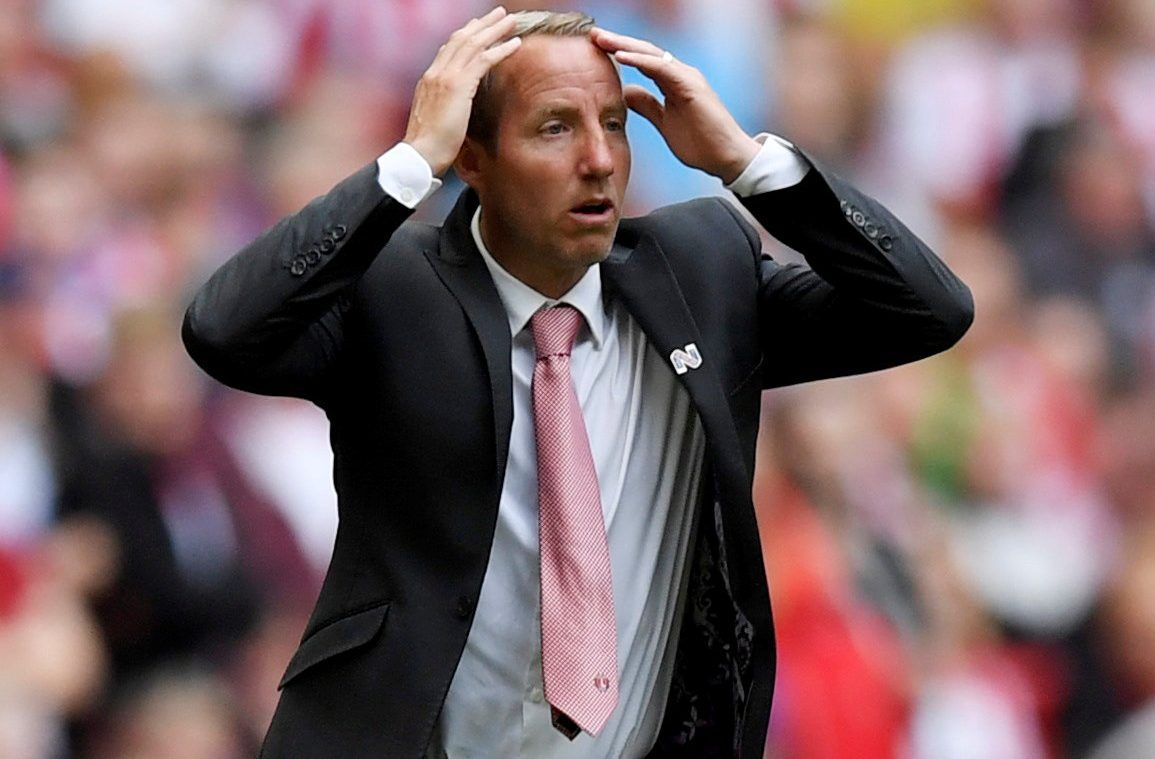 Soccer Football - League One Playoff Final - Sunderland v Charlton Athletic - Wembley Stadium, London, Britain - May 26, 2019  Charlton Athletic manager Lee Bowyer reacts  Action Images/Tony O'Brien  EDITORIAL USE ONLY. No use with unauthorized audio, video, data, fixture lists, club/league logos or 