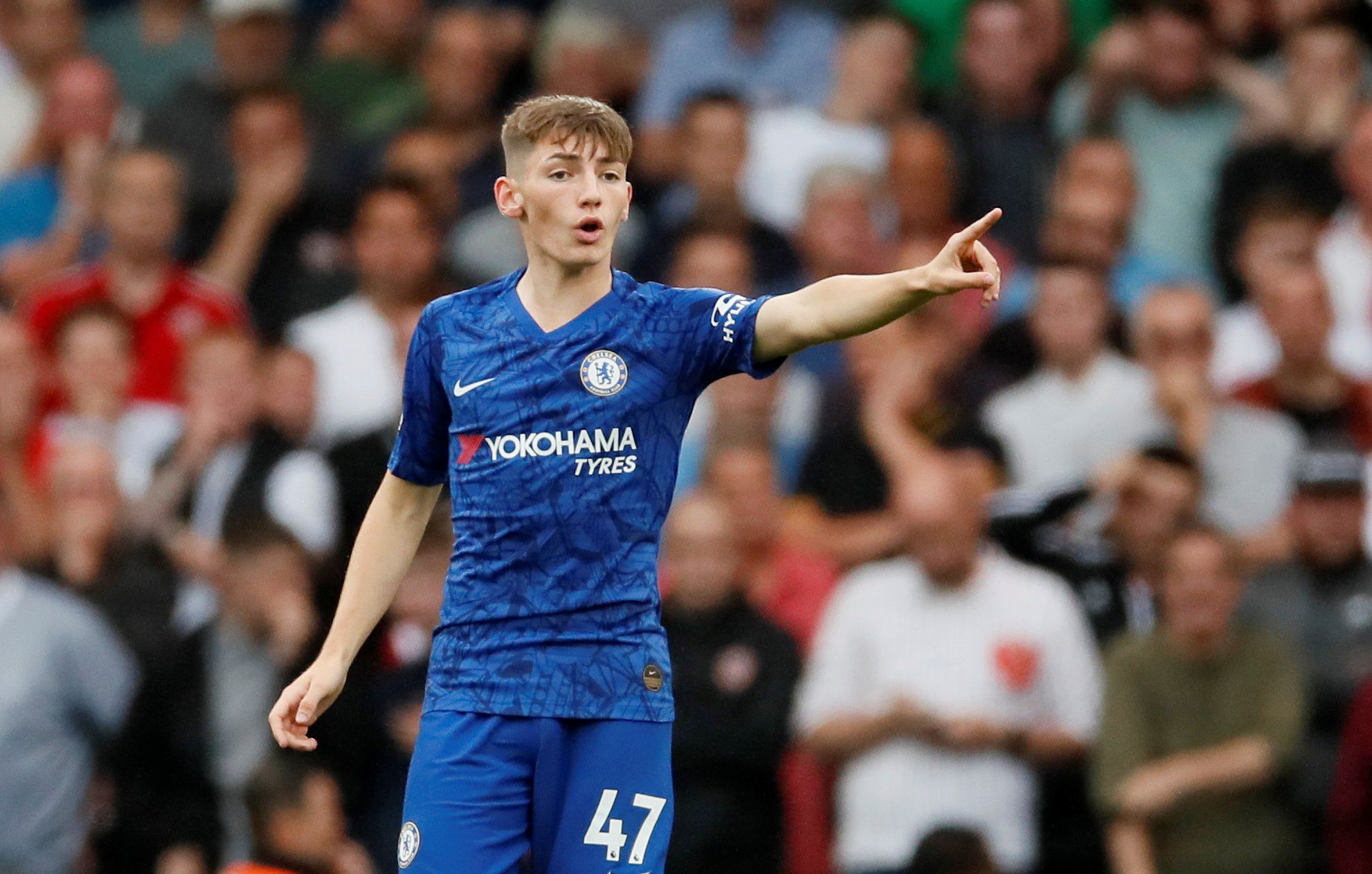 Soccer Football - Premier League - Chelsea v Sheffield United - Stamford Bridge, London, Britain - August 31, 2019  Chelsea's Billy Gilmour   REUTERS/David Klein  EDITORIAL USE ONLY. No use with unauthorized audio, video, data, fixture lists, club/league logos or 