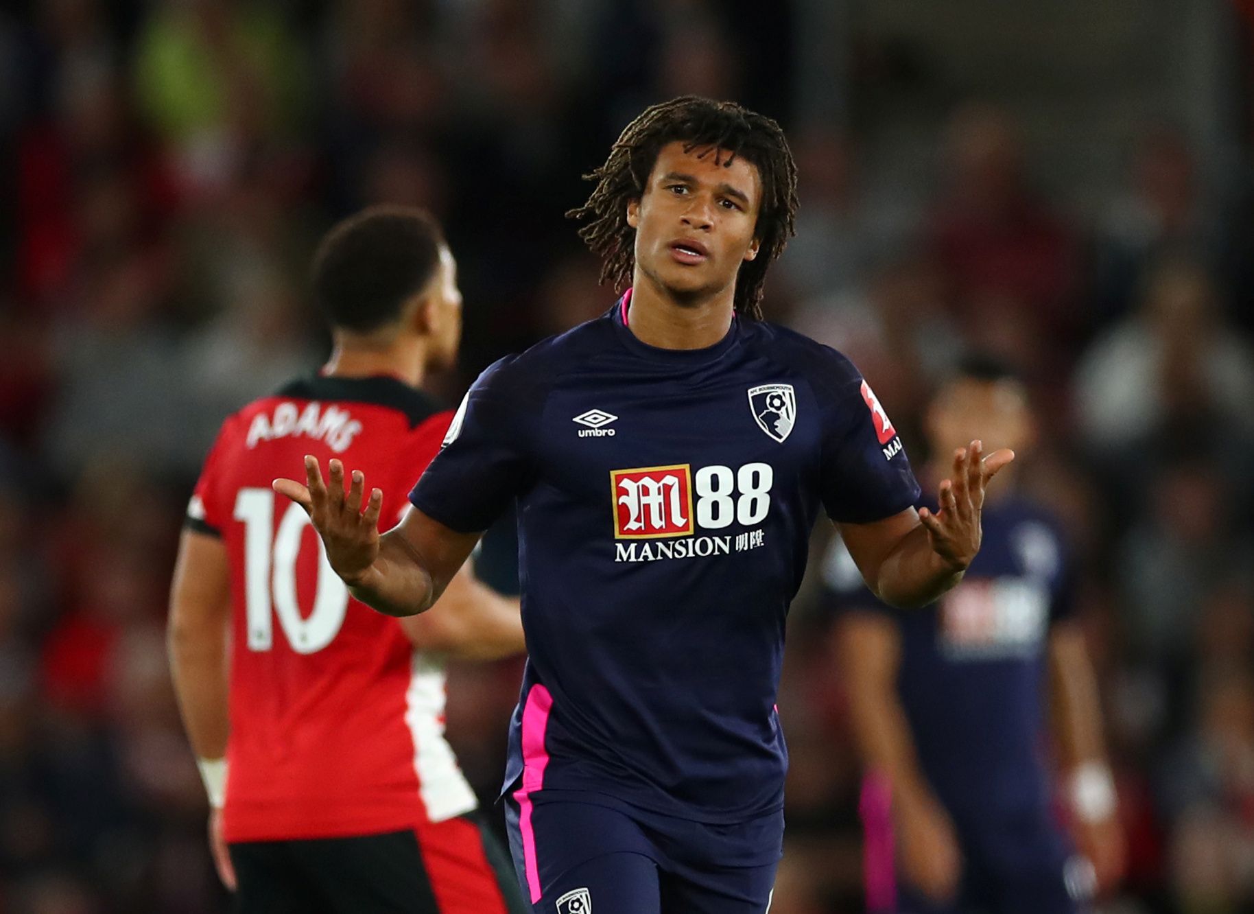 Soccer Football - Premier League - Southampton v AFC Bournemouth - St Mary's Stadium, Southampton, Britain - September 20, 2019   Bournemouth's Nathan Ake celebrates scoring their first goal     REUTERS/Eddie Keogh    EDITORIAL USE ONLY. No use with unauthorized audio, video, data, fixture lists, club/league logos or 