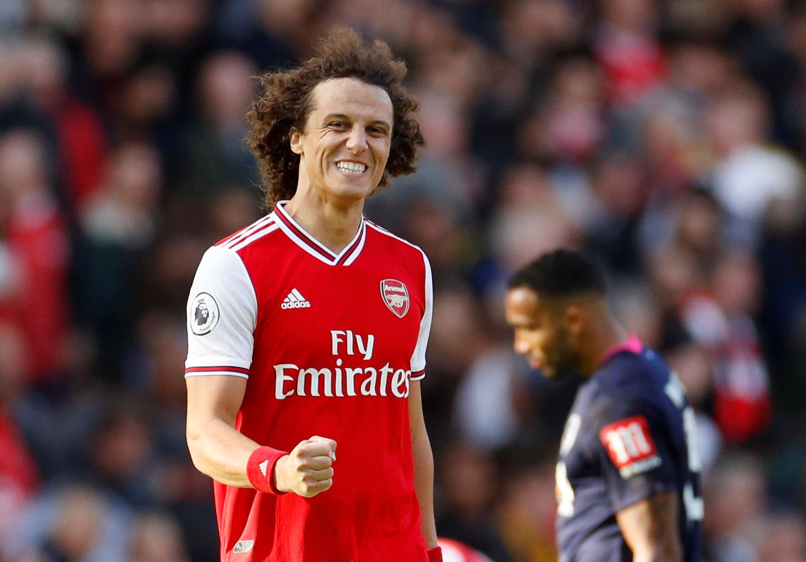 Soccer Football - Premier League - Arsenal v AFC Bournemouth - Emirates Stadium, London, Britain - October 6, 2019  Arsenal's David Luiz celebrates after the match       Action Images via Reuters/John Sibley  EDITORIAL USE ONLY. No use with unauthorized audio, video, data, fixture lists, club/league logos or 