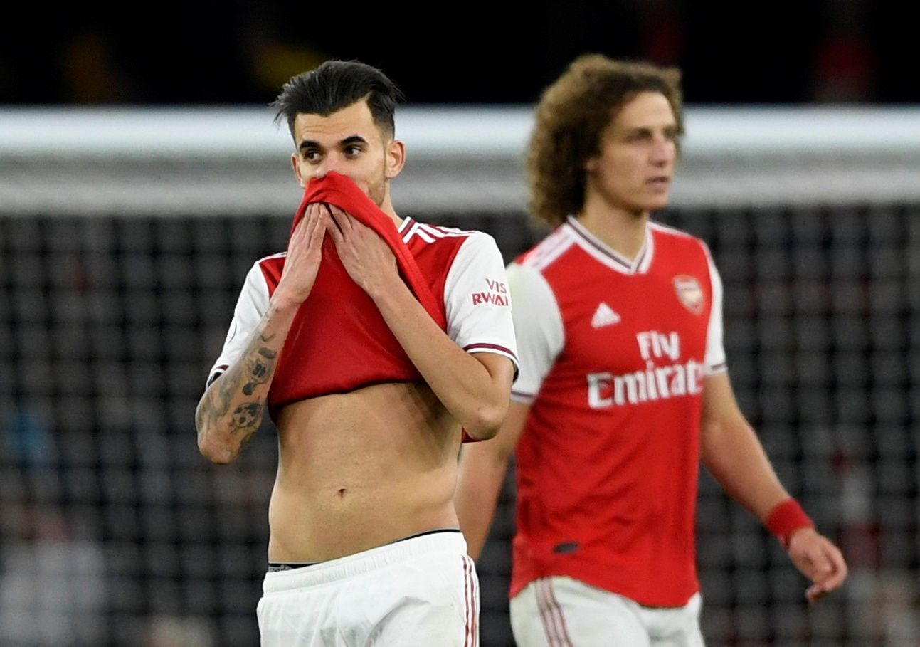 Soccer Football - Premier League - Arsenal v Crystal Palace - Emirates Stadium, London, Britain - October 27, 2019  Arsenal's Dani Ceballos looks dejected after the match   Action Images via Reuters/Tony O'Brien  EDITORIAL USE ONLY. No use with unauthorized audio, video, data, fixture lists, club/league logos or 