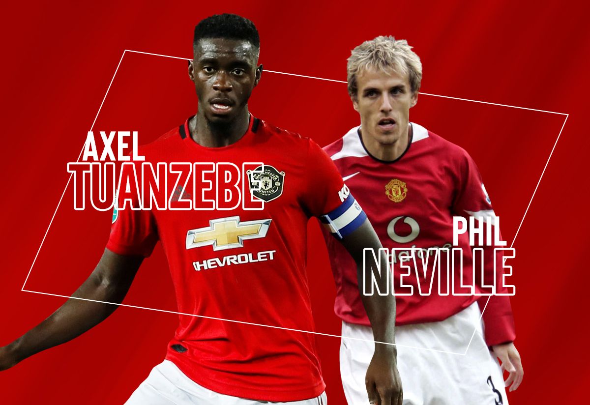 Axel Tuanzebe and Phil Neville