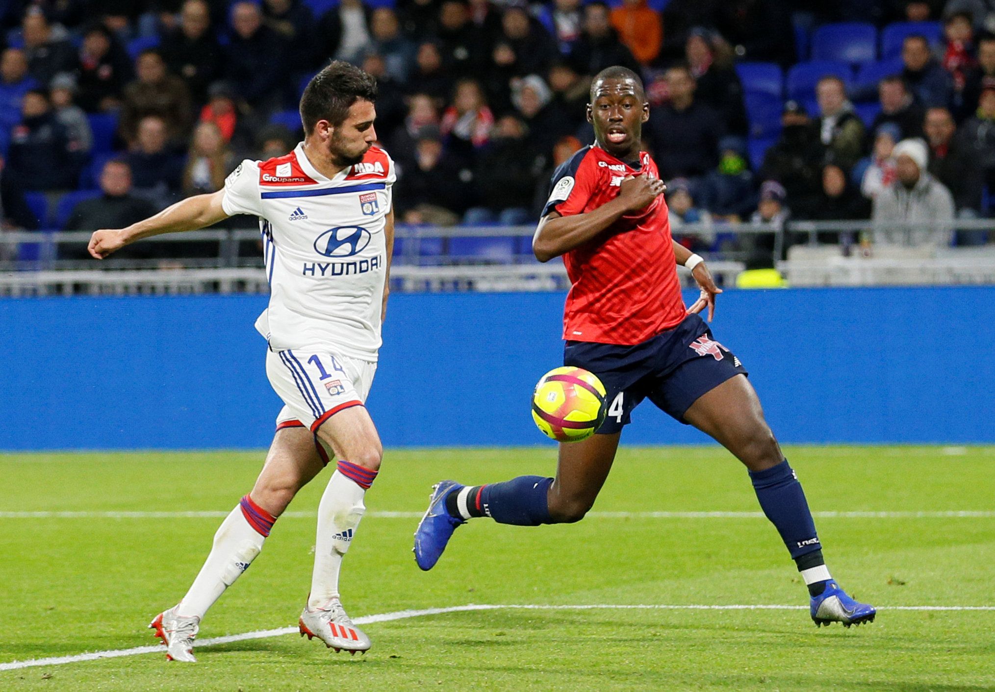 Soccer Football - Ligue 1 - Olympique Lyonnais v Lille - Groupama Stadium, Lyon, France - May 5, 2019   Lille's Boubakary Soumare in action before scoring their second goal            REUTERS/Emmanuel Foudrot